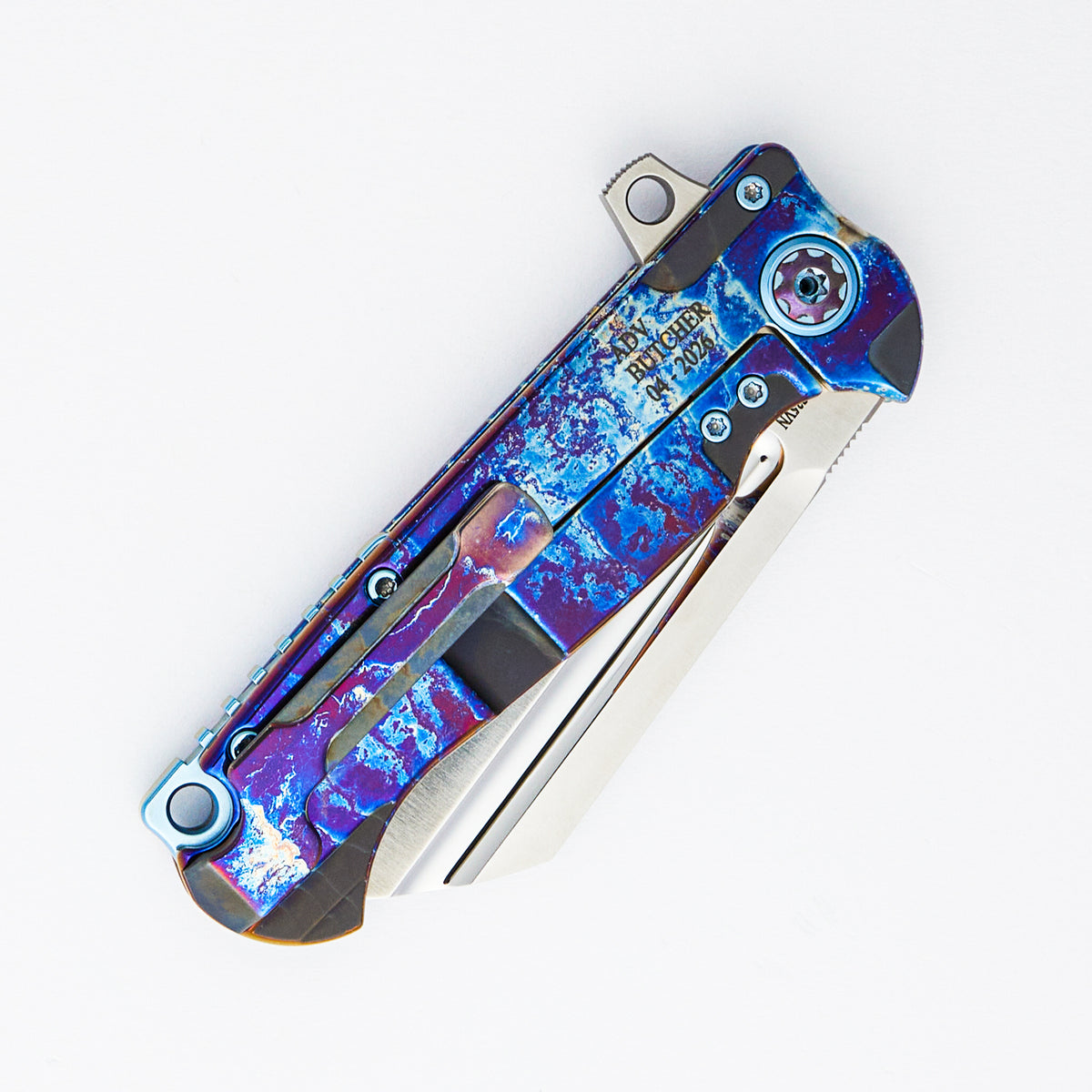 Mini Butcher 2014 - S35VN Blade - Custom Anodized Titanium Handle