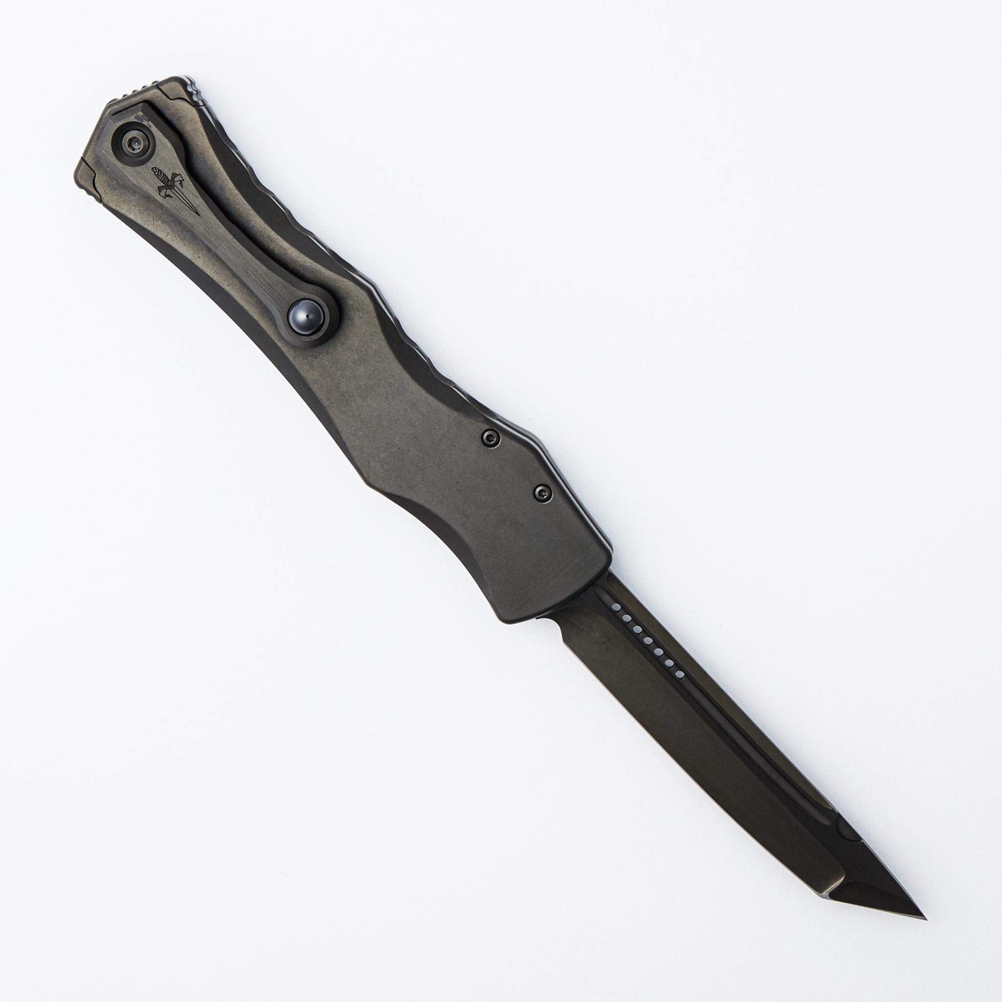 Marfione Custom Knives Halo IV - T/E - Star Grind - DLC Diamondwash Finish - DLC Stonewash Finish Stainless - DLC Hard Cut Stainless