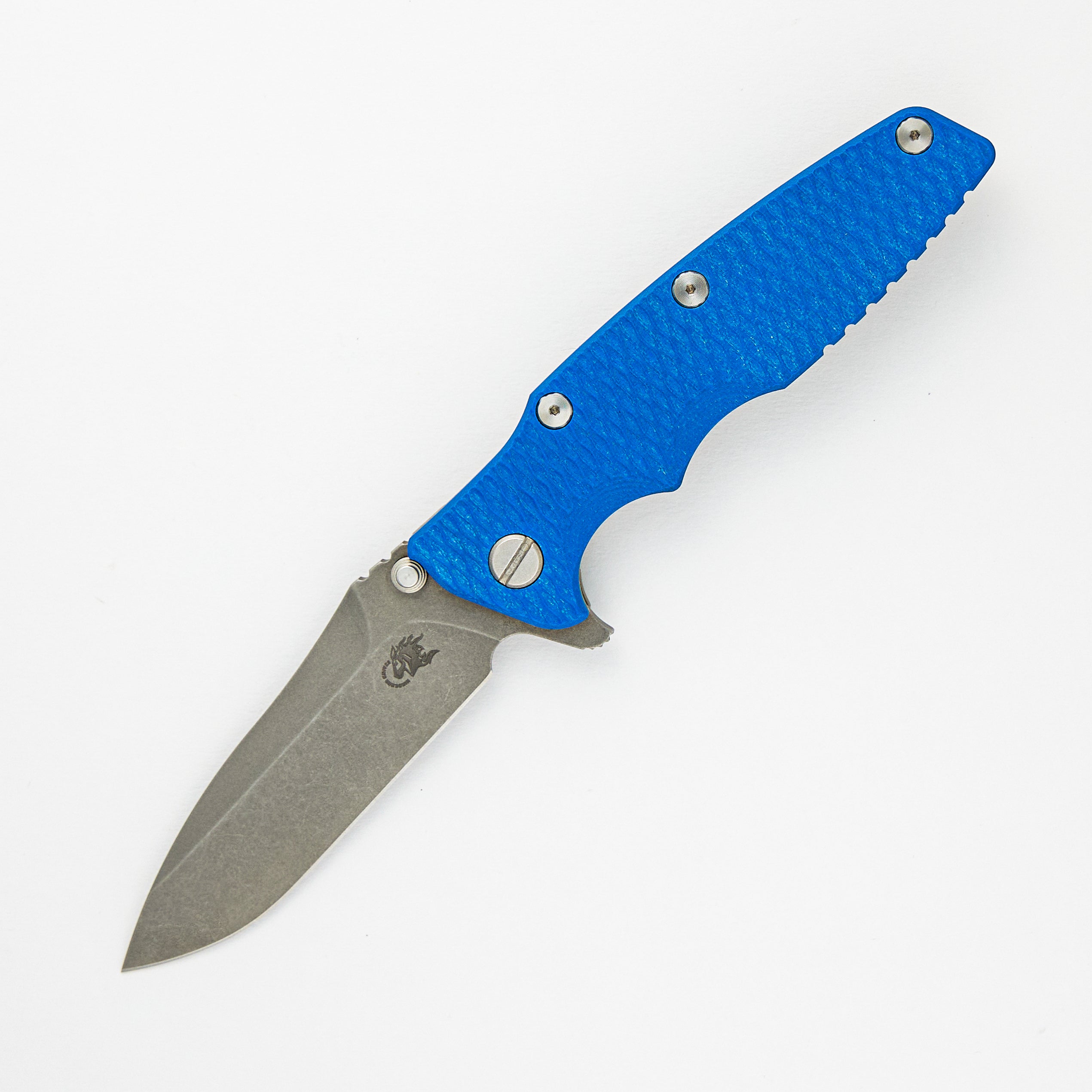 Hinderer Knives Eklipse 3.5″ – Swedged Spear – Tri-Way – Working Finish – Blue G10