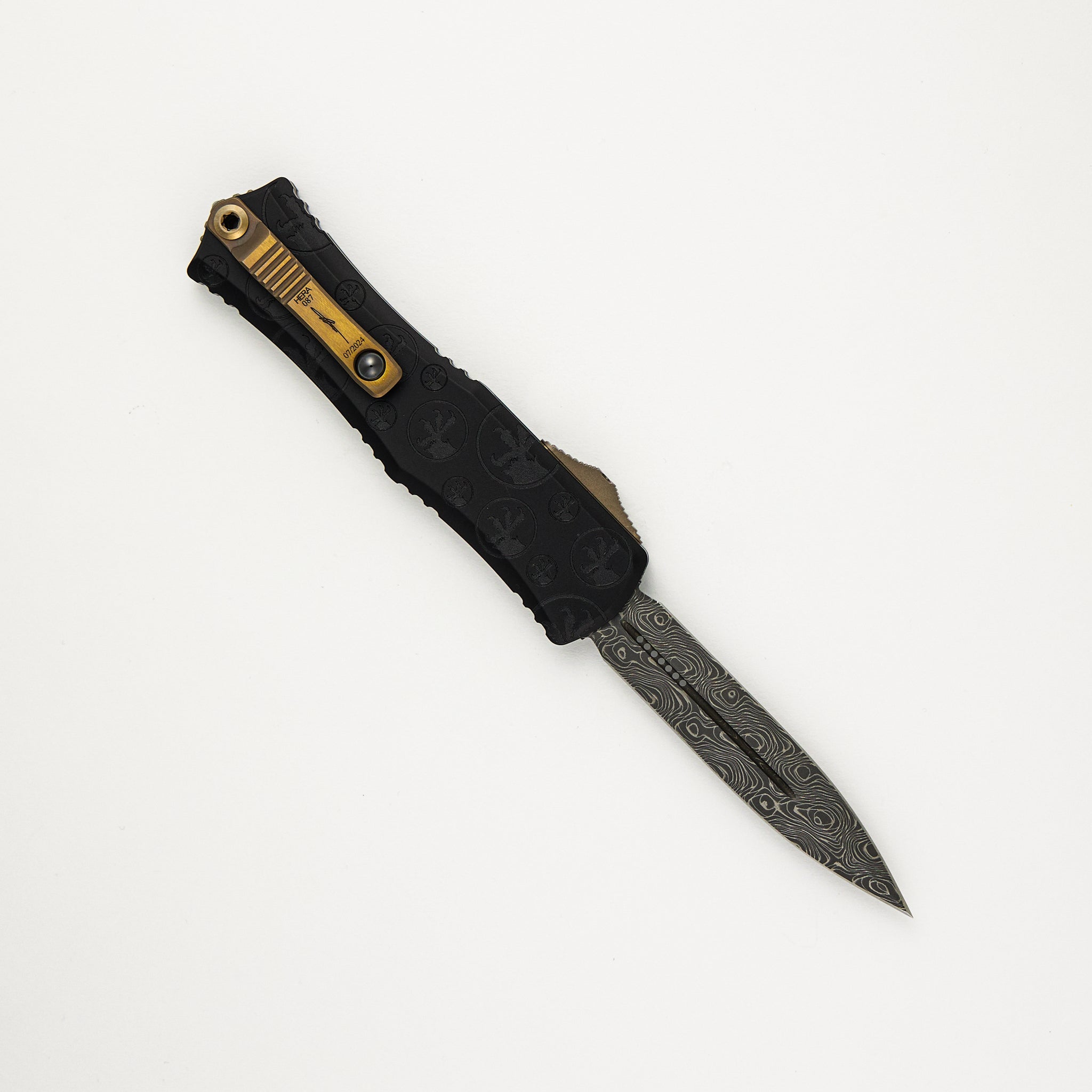 Microtech Hera II Mini D/E Signature Series Claw Burst Deep Engraved 1702M-16 CBS S/N 087