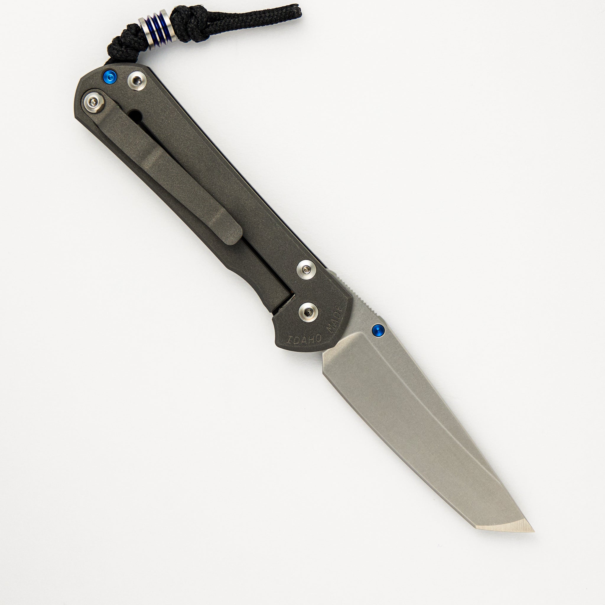 Small Sebenza 31 - Carbon Fiber Front - Tanto CPM MagnaCut Blade - Blue Single Lug