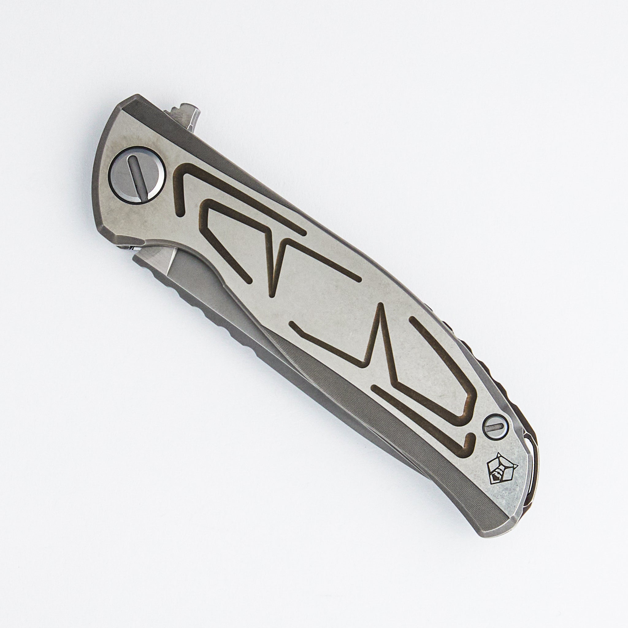 F95 Braces - S90V Blade - Titanium Handle - Bronze Accents - Washers