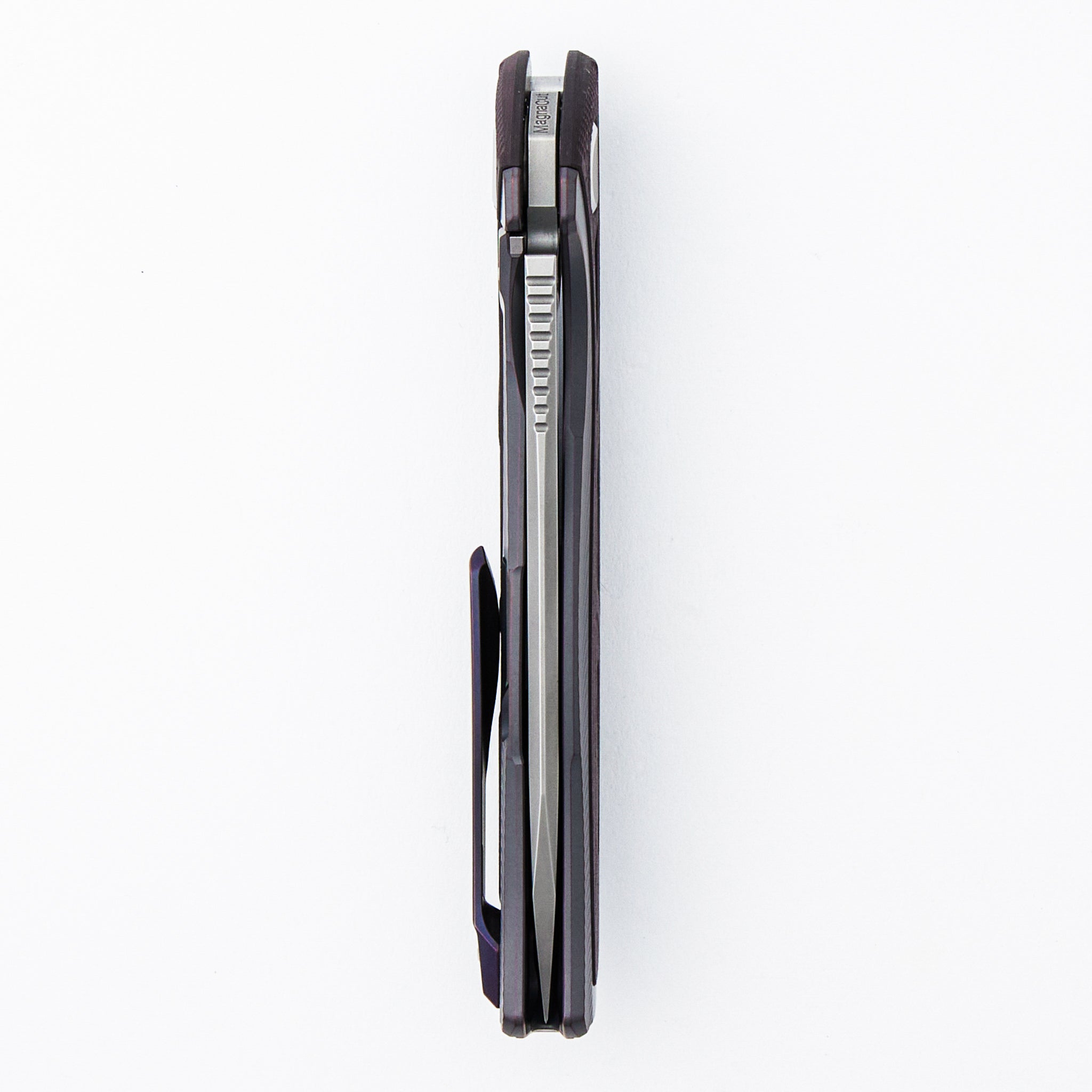 DualX Custom Division - MagnaCut Blade - Titanium/"Red Nebula" CarboTi Handle - SRRBS