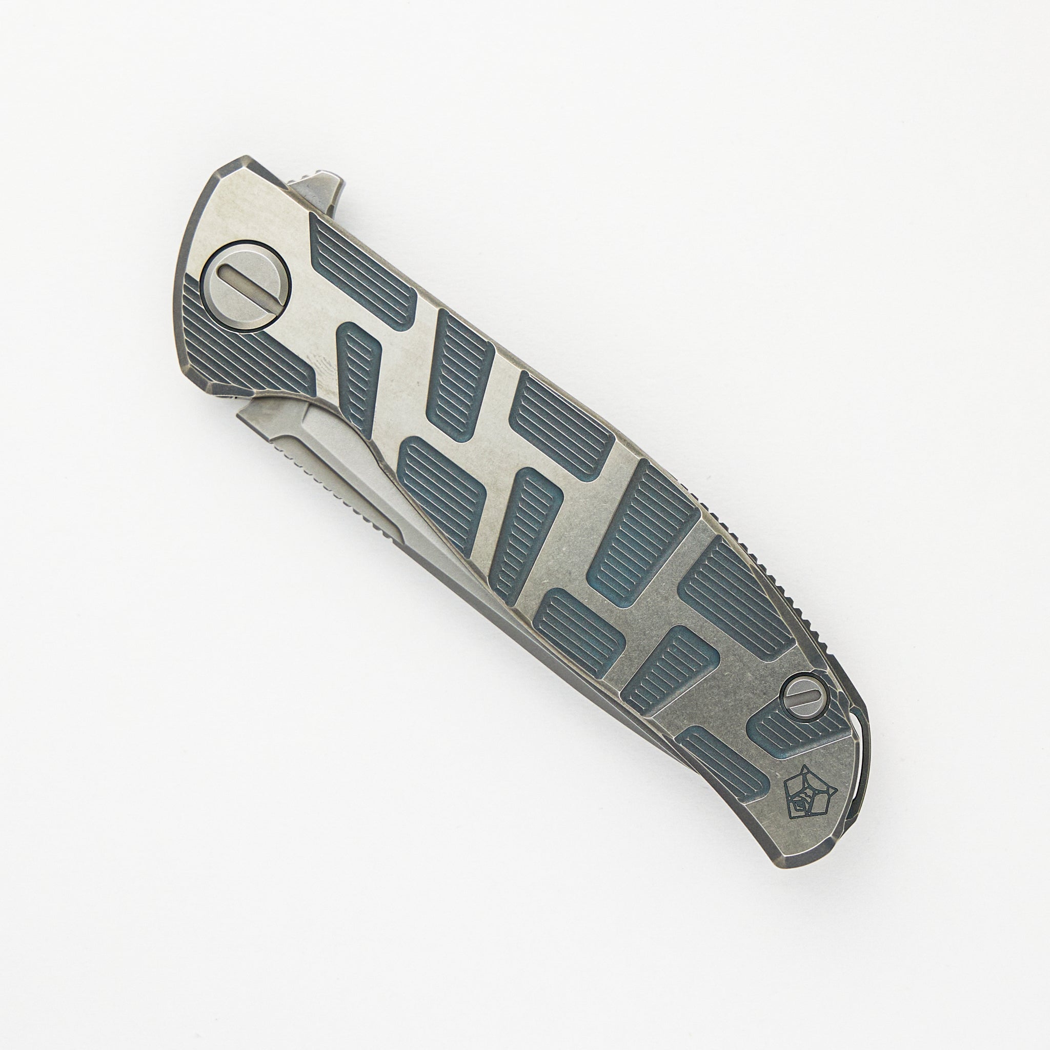 Shirogorov F95 T Pattern CCKS Spring Edition 2023 Set - Titanium Handle - S90V Blade - MRBS - Cova Pouch - Titanium HiTex Poker Chip