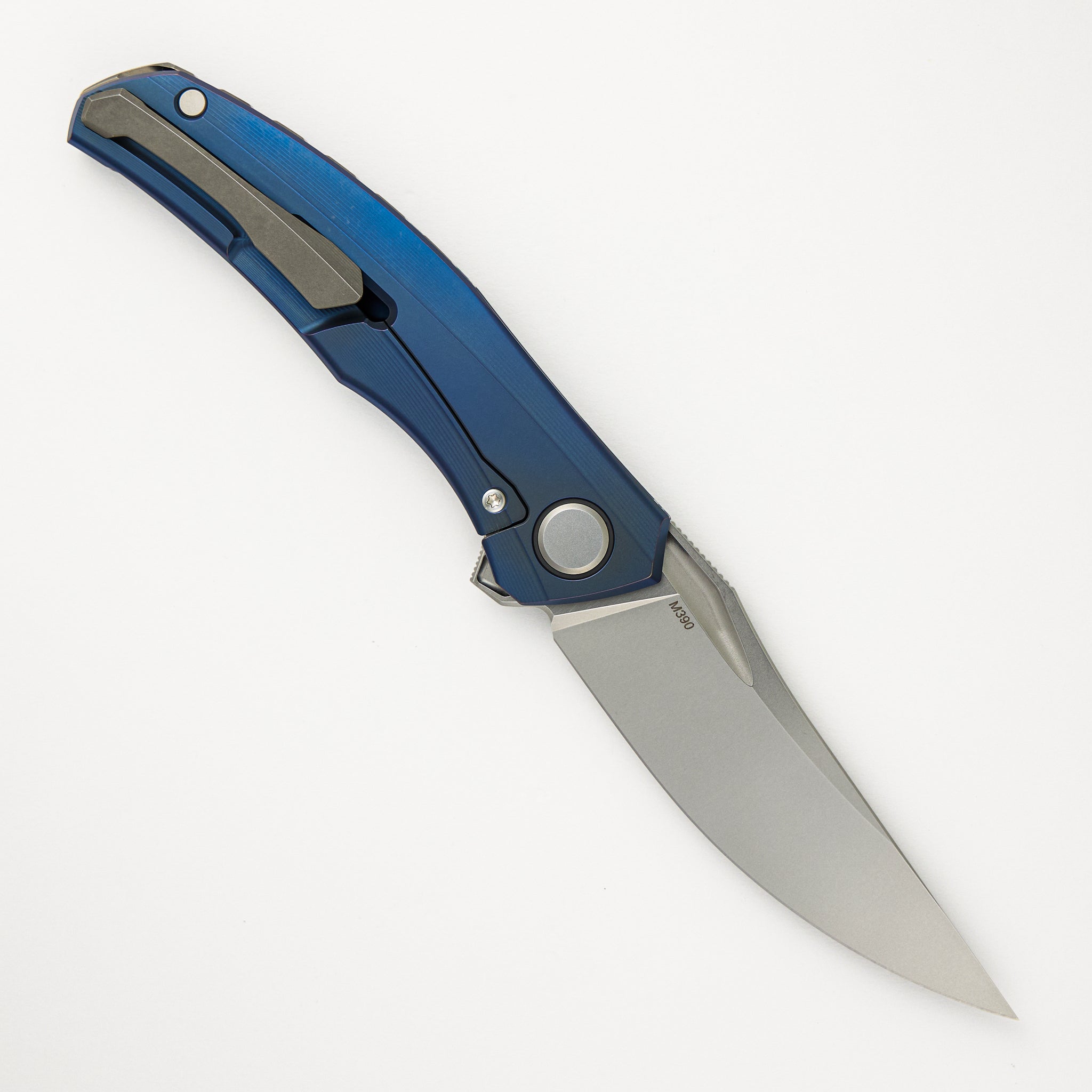 Shirogorov Quantum - Blue Titanium Handle - M390 Blade - MRBS