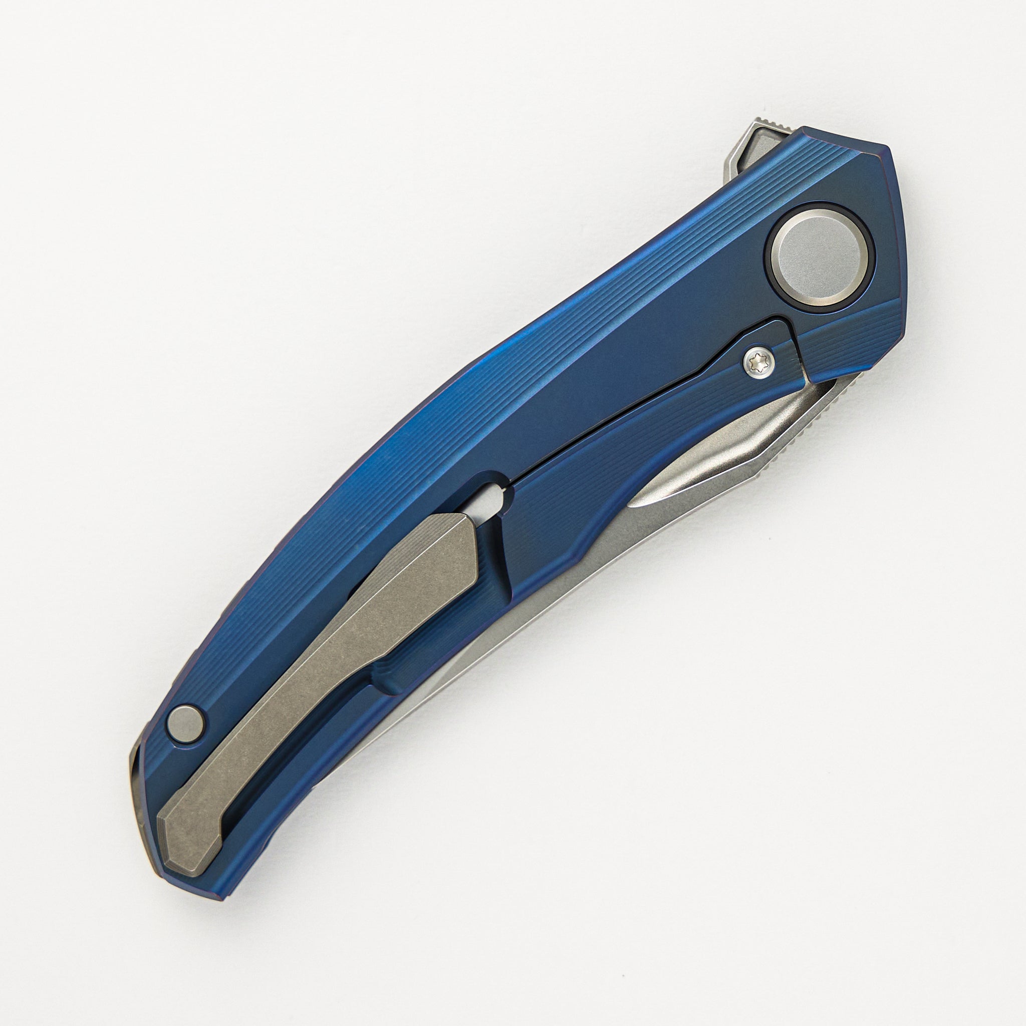 Shirogorov Quantum - Blue Titanium Handle - M390 Blade - MRBS