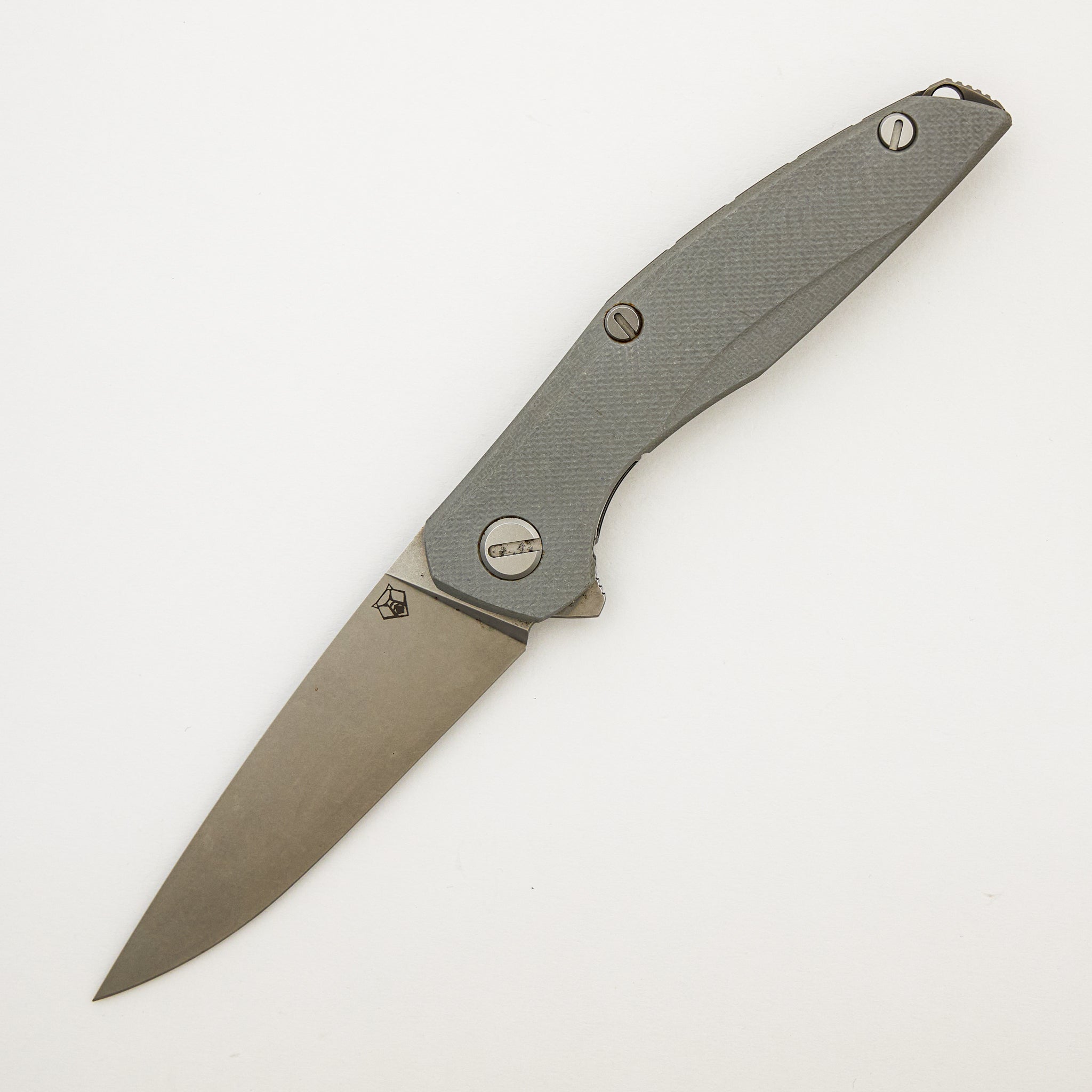 111 - Light Gray G10 Handle - Elmax Blade - MRBS