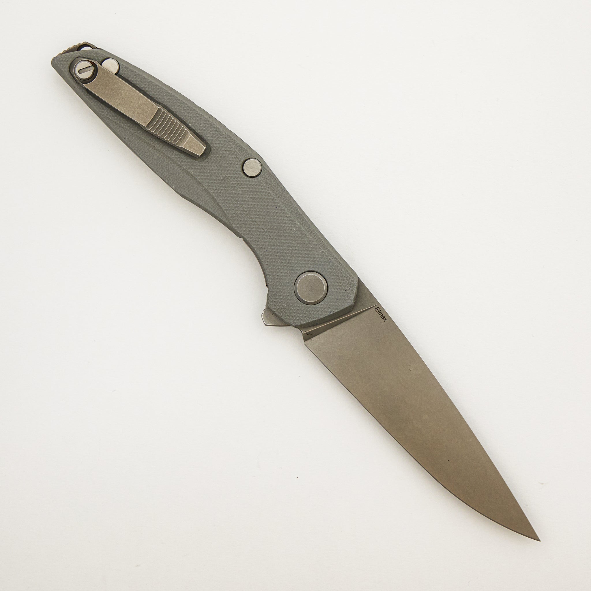 111 - Light Gray G10 Handle - Elmax Blade - MRBS