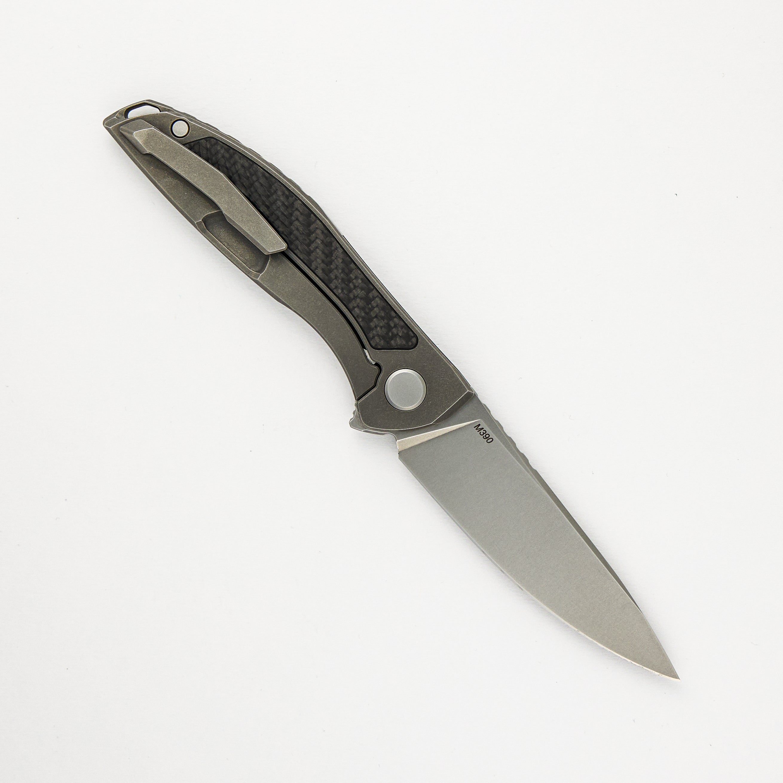 Shirogorov Hation Zero - M390 Blade -Carbon Fiber/Titanium Handle - MRBS