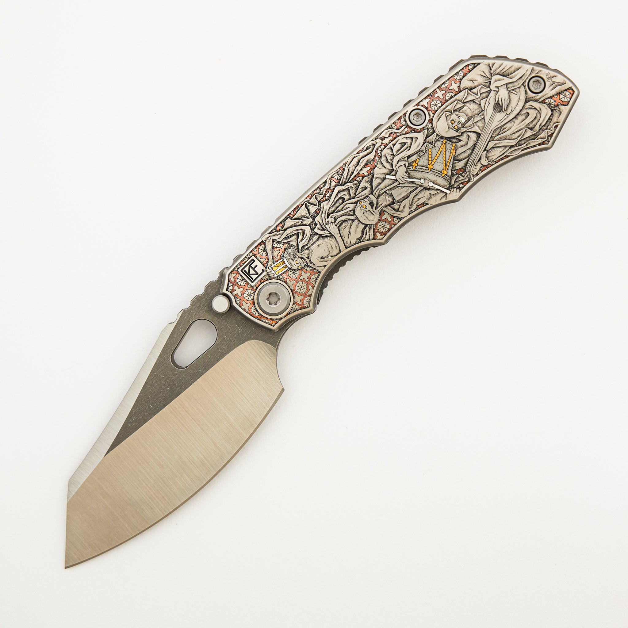CKF Evo 1.1 - M398 Blade - Titanium Handle - Anna Sebestova Engraving