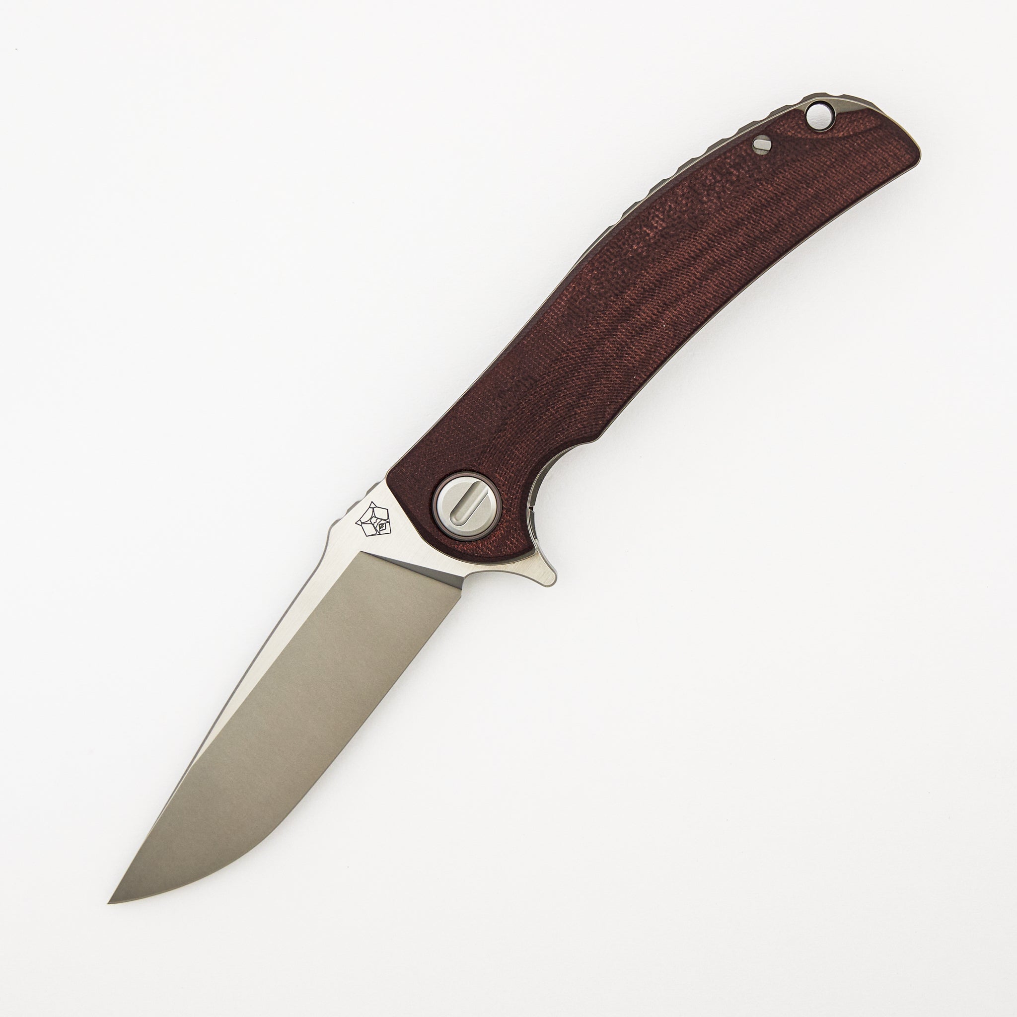 "Limited Edition" Soft Overkill - M398 Blade - Maroon Canvas Micarta Handle - SRRBS (RJ Martin Design)