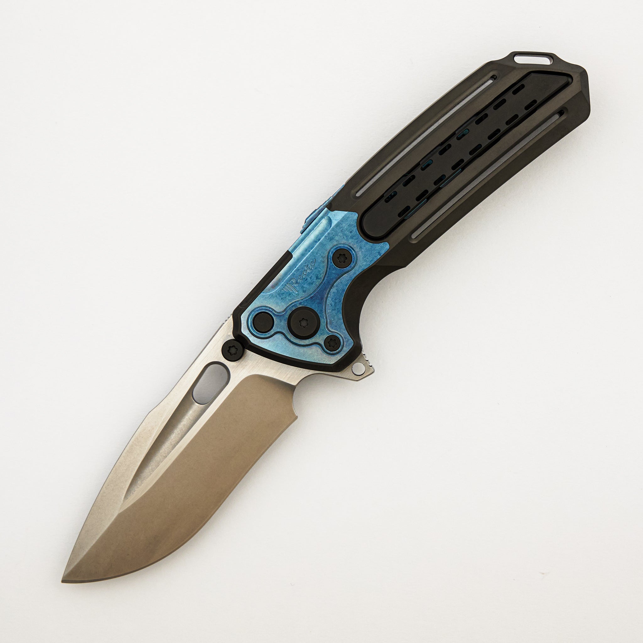 Terminator T600 - Black DLC Titanium/Crystalized Ti Handle - Satin Stonewash MagnaCut Blade - 016/150