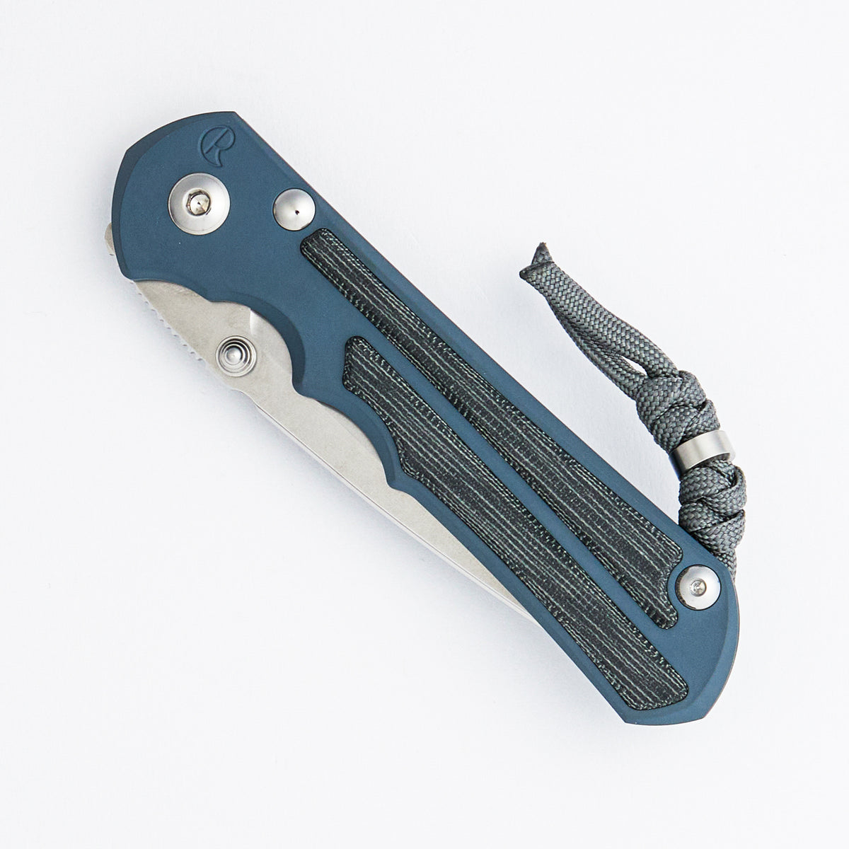 Large Inkosi - Black Canvas Micarta Inlay - Cold War Grey - Drop Point CPM MagnaCut Blade