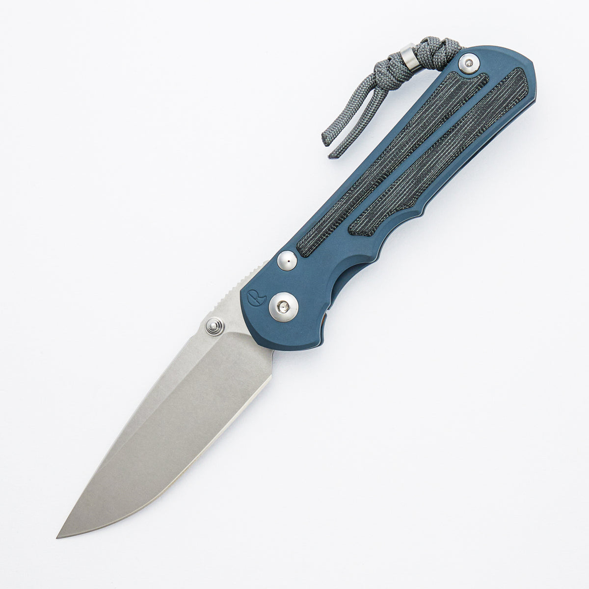 Large Inkosi - Black Canvas Micarta Inlay - Cold War Grey - Drop Point CPM MagnaCut Blade