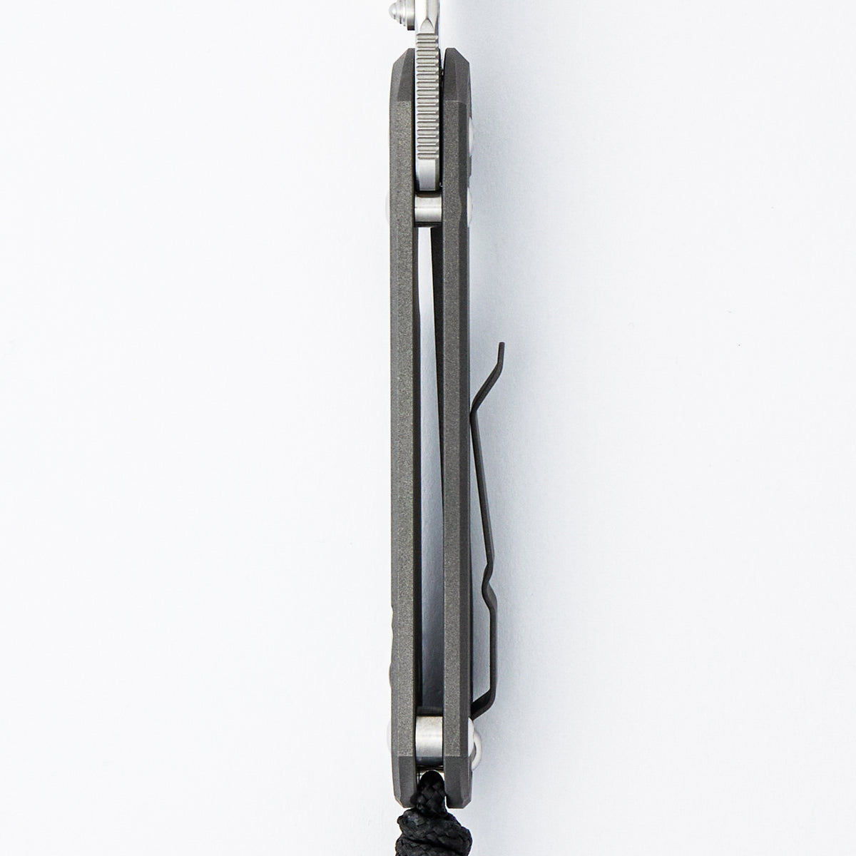 Small Sebenza 31 Unique Graphic - Polished Drop Point CPM MagnaCut Blade - Onyx - Silver Single Thumb Lug