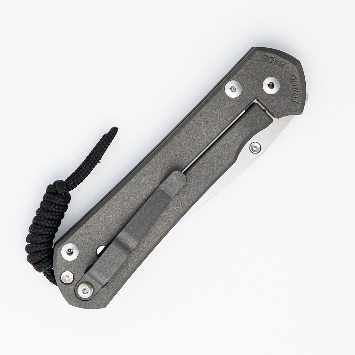 Large Sebenza 31 Unique Graphic - Polished Drop Point CPM MagnaCut Blade - Onyx - Silver Single Thumb Lug