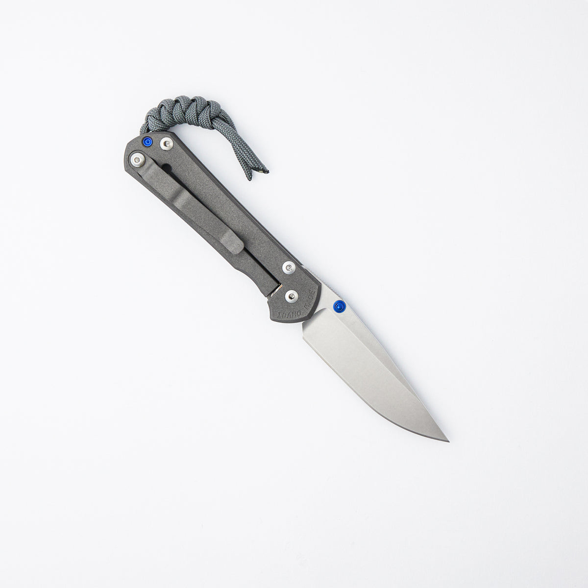 Small Sebenza 31 Prometheus Design Werx - Drop Point CPM MagnaCut Blade - "Wave" - Blue Double Thumb Lugs