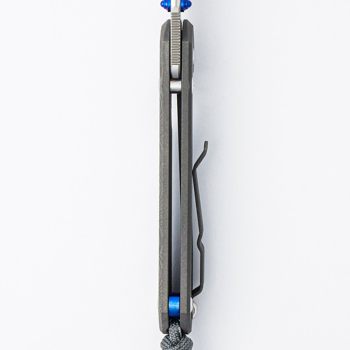 Small Sebenza 31 Prometheus Design Werx - Drop Point CPM MagnaCut Blade - "Wave" - Blue Double Thumb Lugs