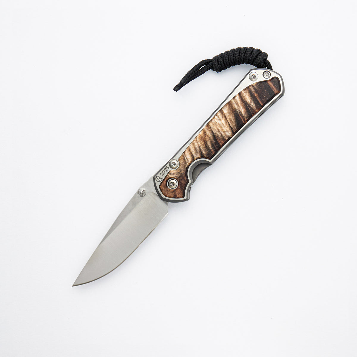 Small Sebenza 31 Annual 2025 - Koa Inlay - Drop Point CPM MagnaCut Blade - Silver Single Thumb Lug