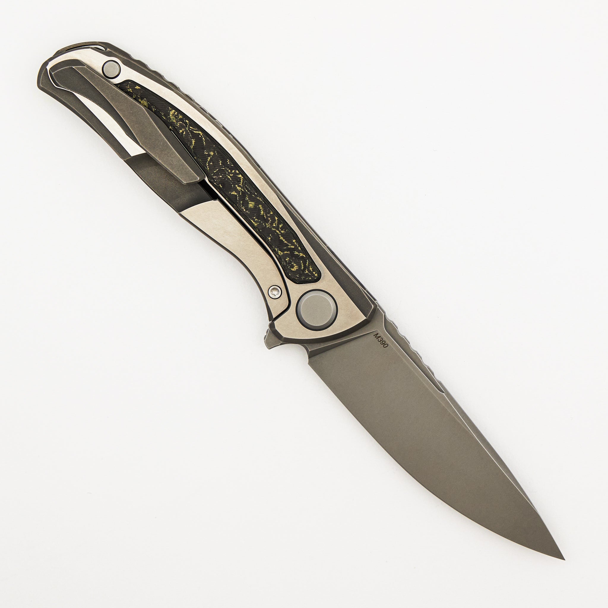 F95NL Gen. 5 - M390 Blade - Titanium Handle - Olive TechnoCarbo Inlays - MRBS