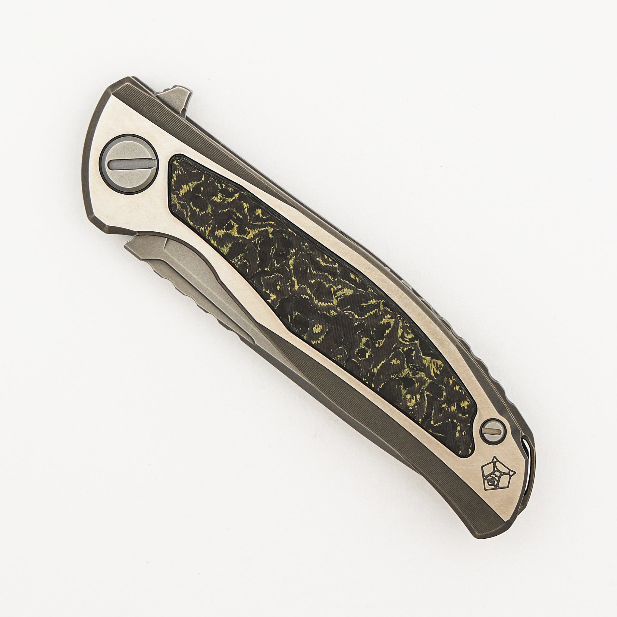 F95NL Gen. 5 - M390 Blade - Titanium Handle - Olive TechnoCarbo Inlays - MRBS