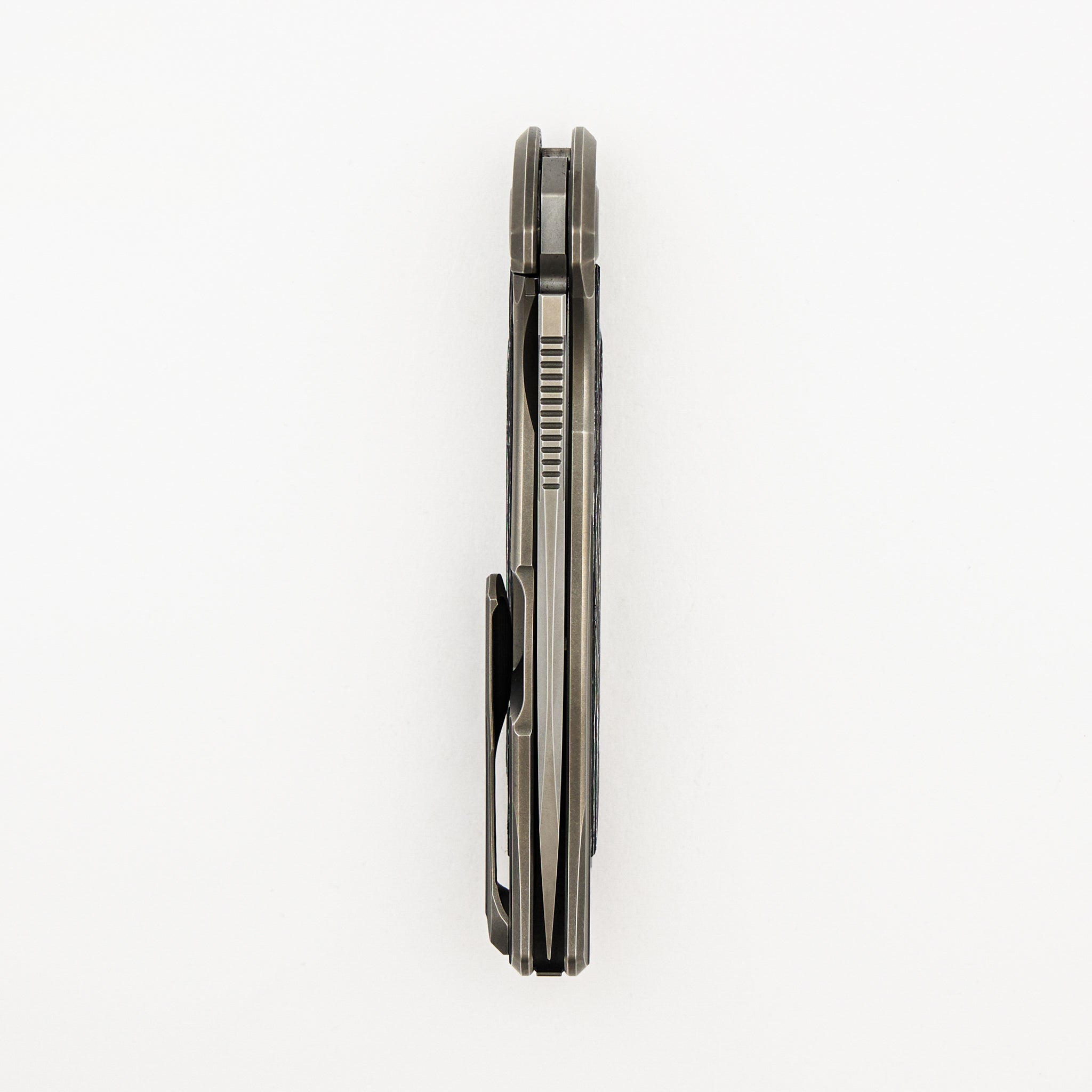 F95R NL - M390 Blade - Titanium Handle - White Storm Carbon Fiber Inlays - MRBS