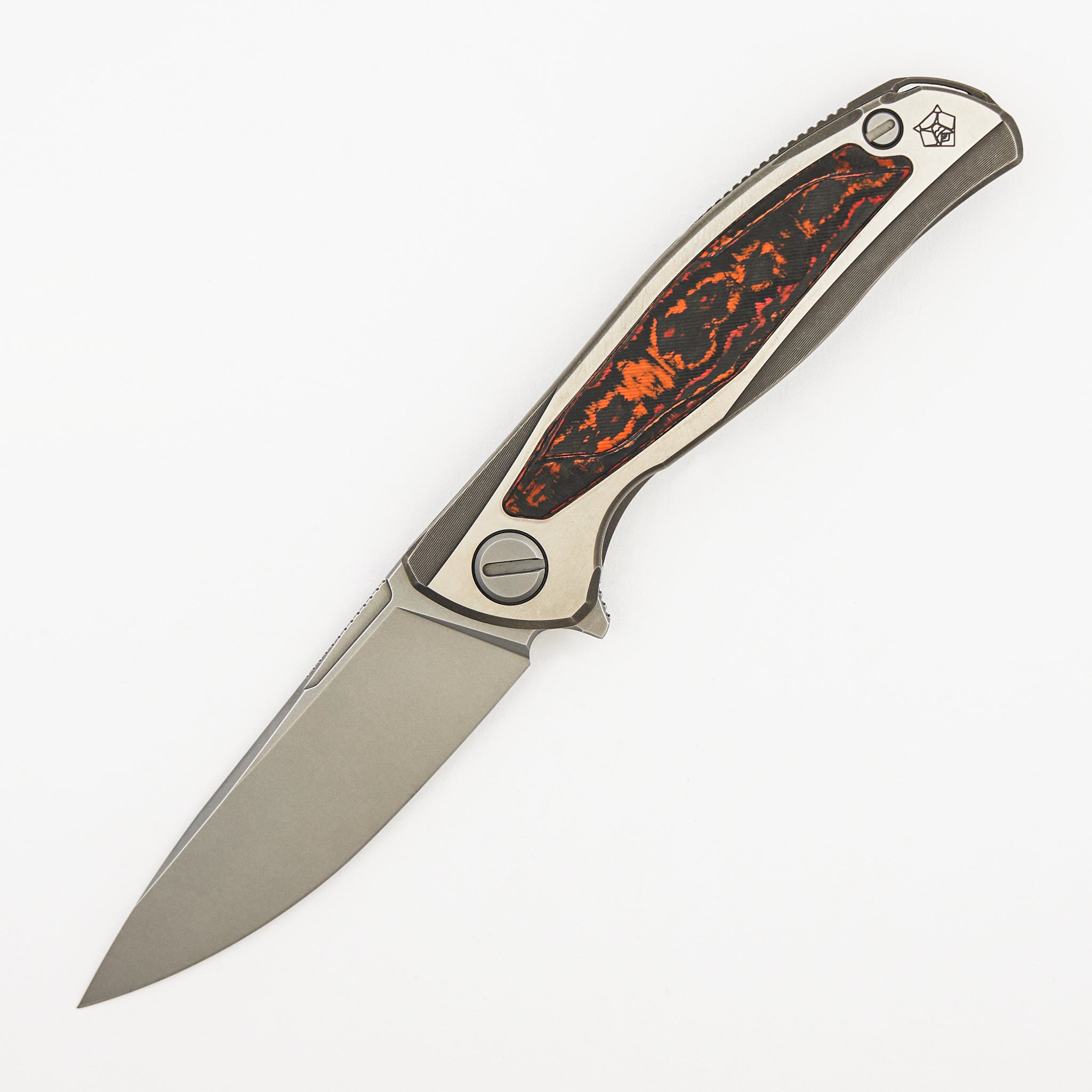 F95R NL - M390 Blade - Titanium Handle - Mars Valley Carbon Fiber Inlays - MRBS