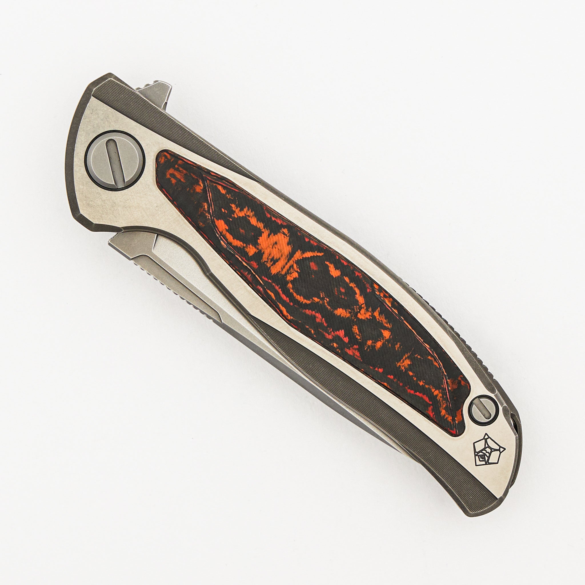 F95R NL - M390 Blade - Titanium Handle - Mars Valley Carbon Fiber Inlays - MRBS