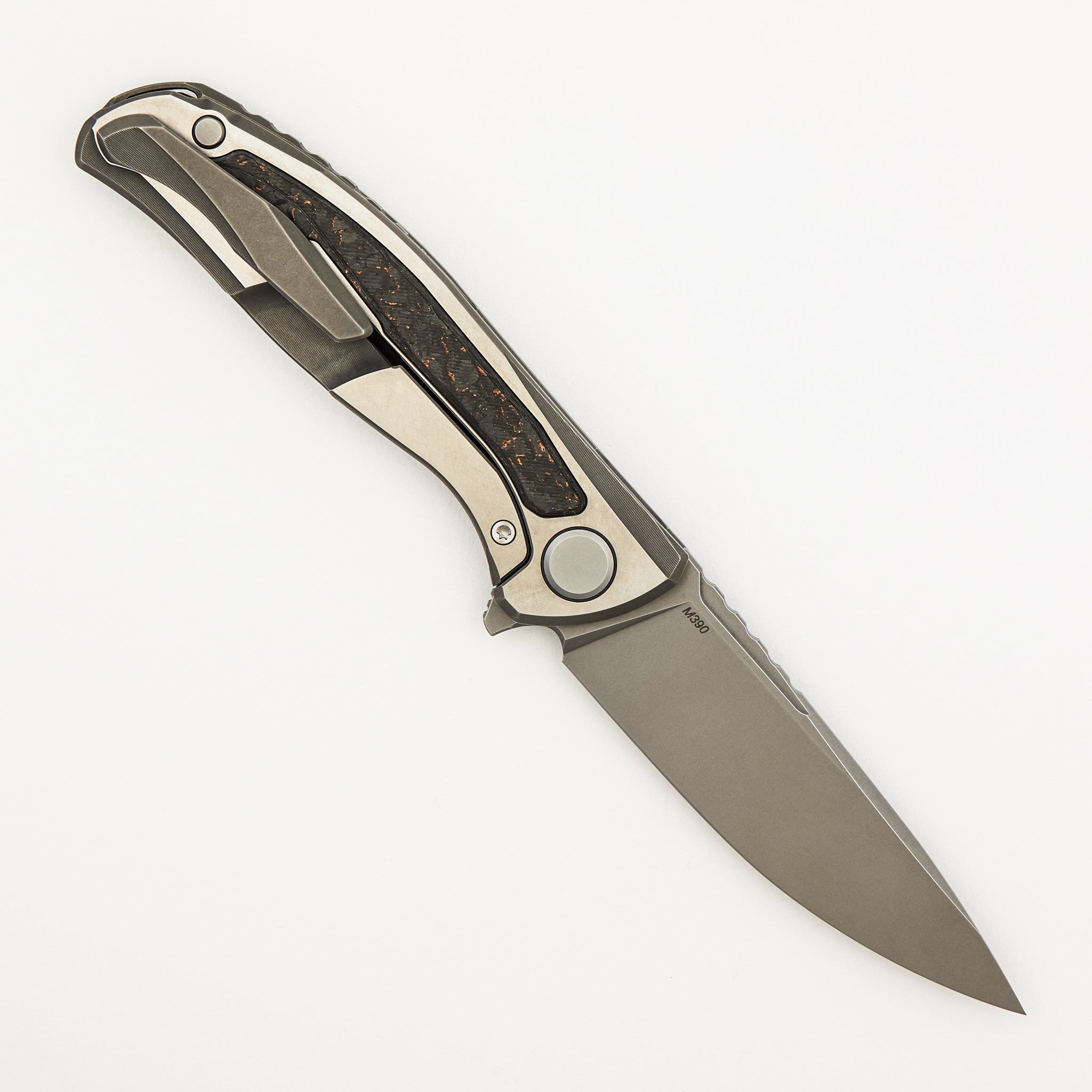 F95NL Gen. 5 - M390 Blade - Titanium Handle - Copper TechnoCarbo Inlays - MRBS