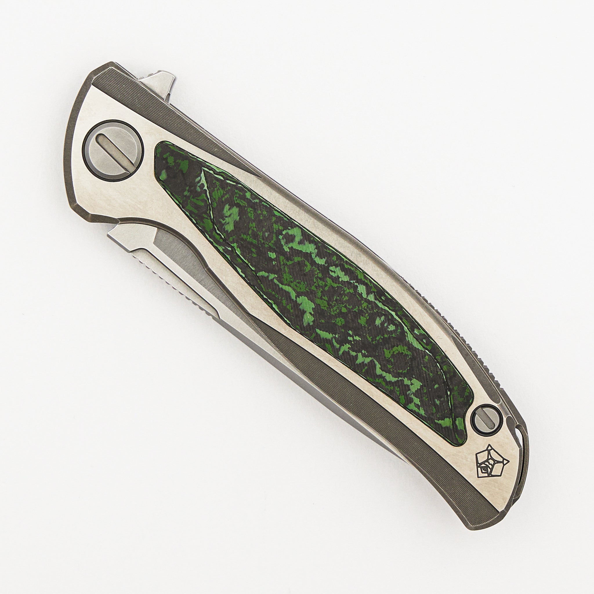 F95R NL - M390 Blade - Titanium Handle - Jungle Wear Carbon Fiber Inlays - MRBS