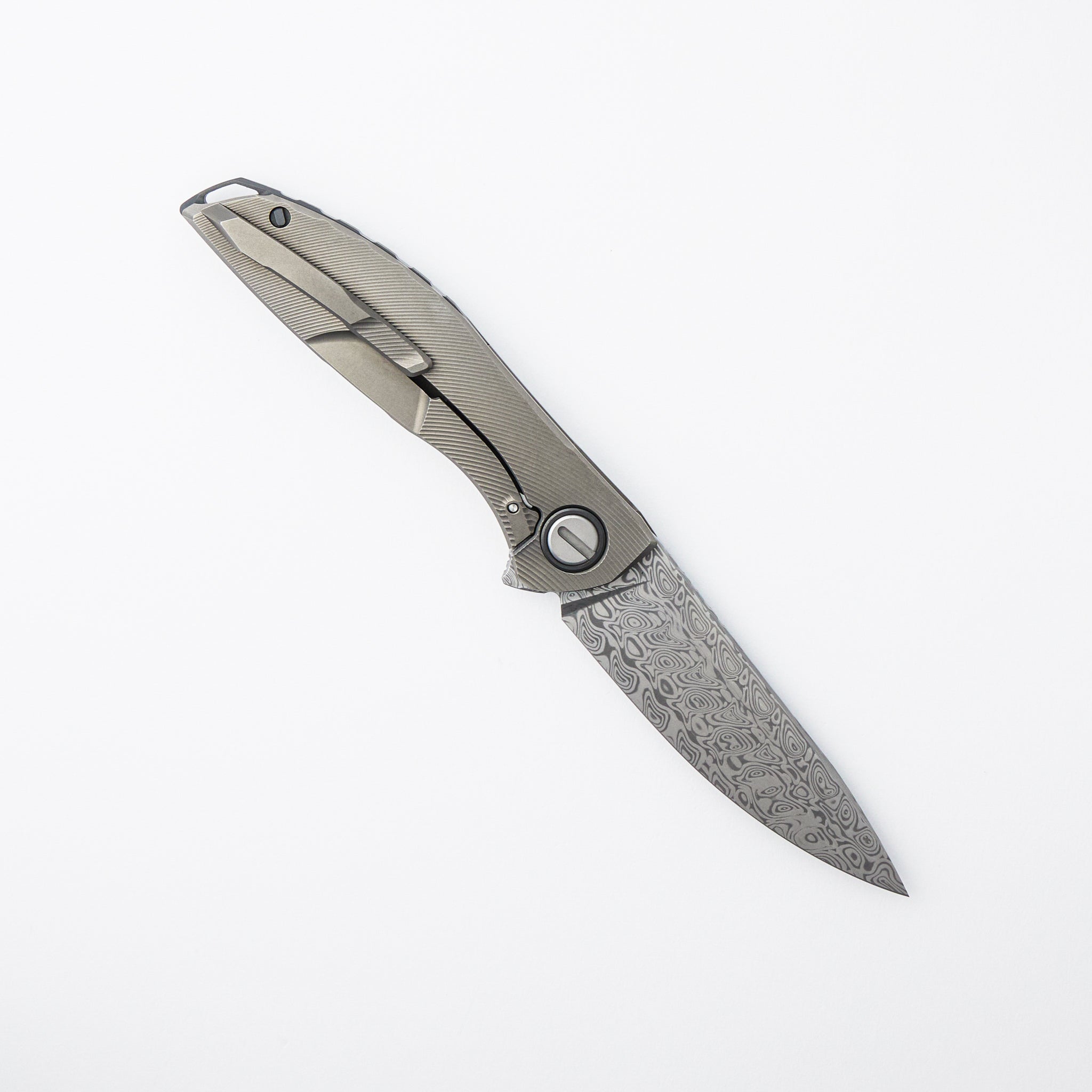 NeOn Custom Division - Titanium Handle - Damasteel Blade - SRBS