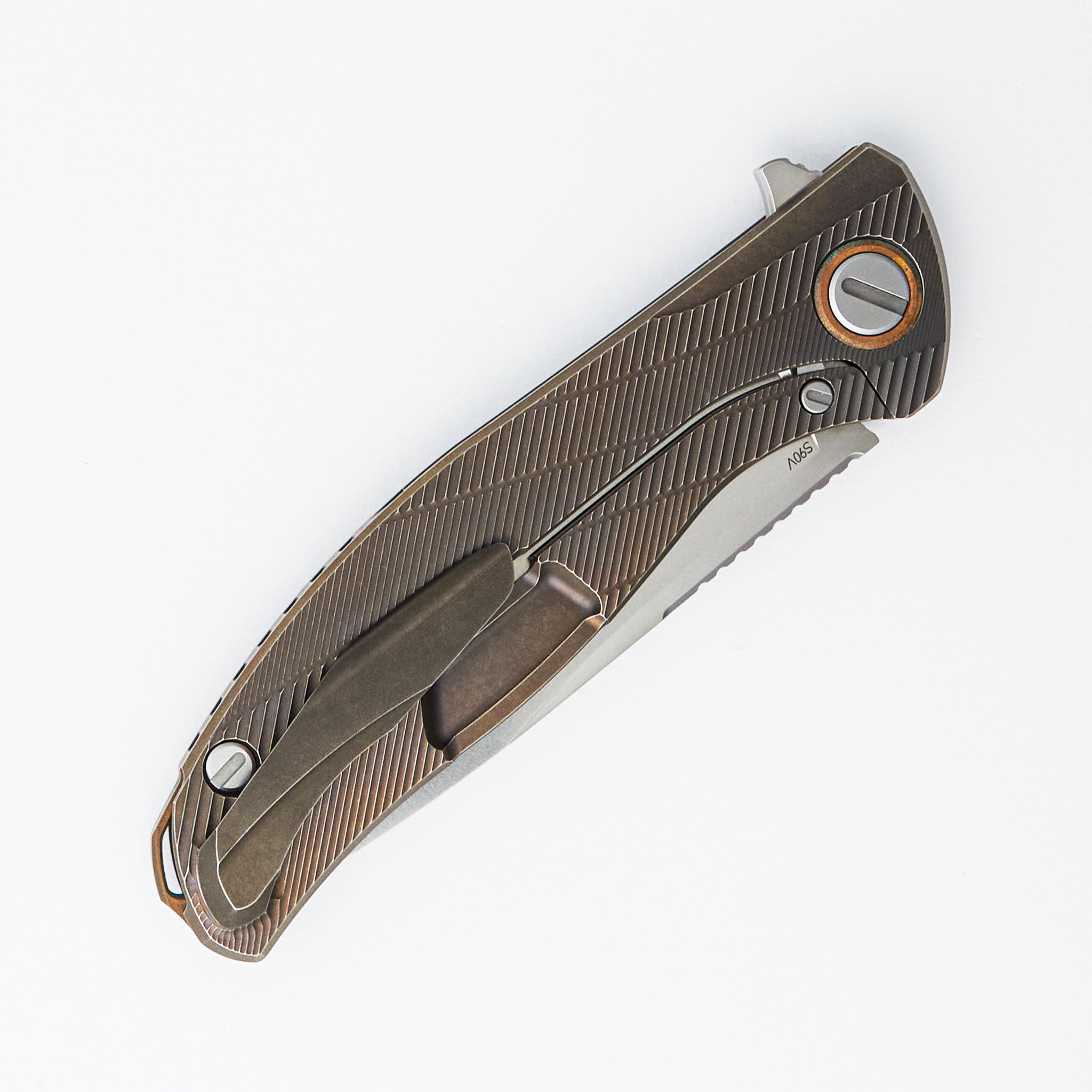 F95 Antique Custom Division - Titanium Handle - S90V Blade - RBS