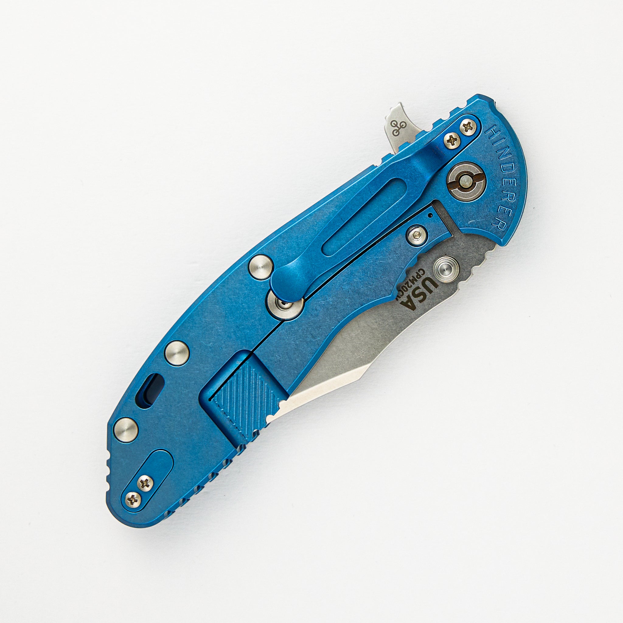 XM-24 4.0″ – Bowie CPM 20CV Blade – Tri-Way – Stonewash Blue – Blue/Black G10