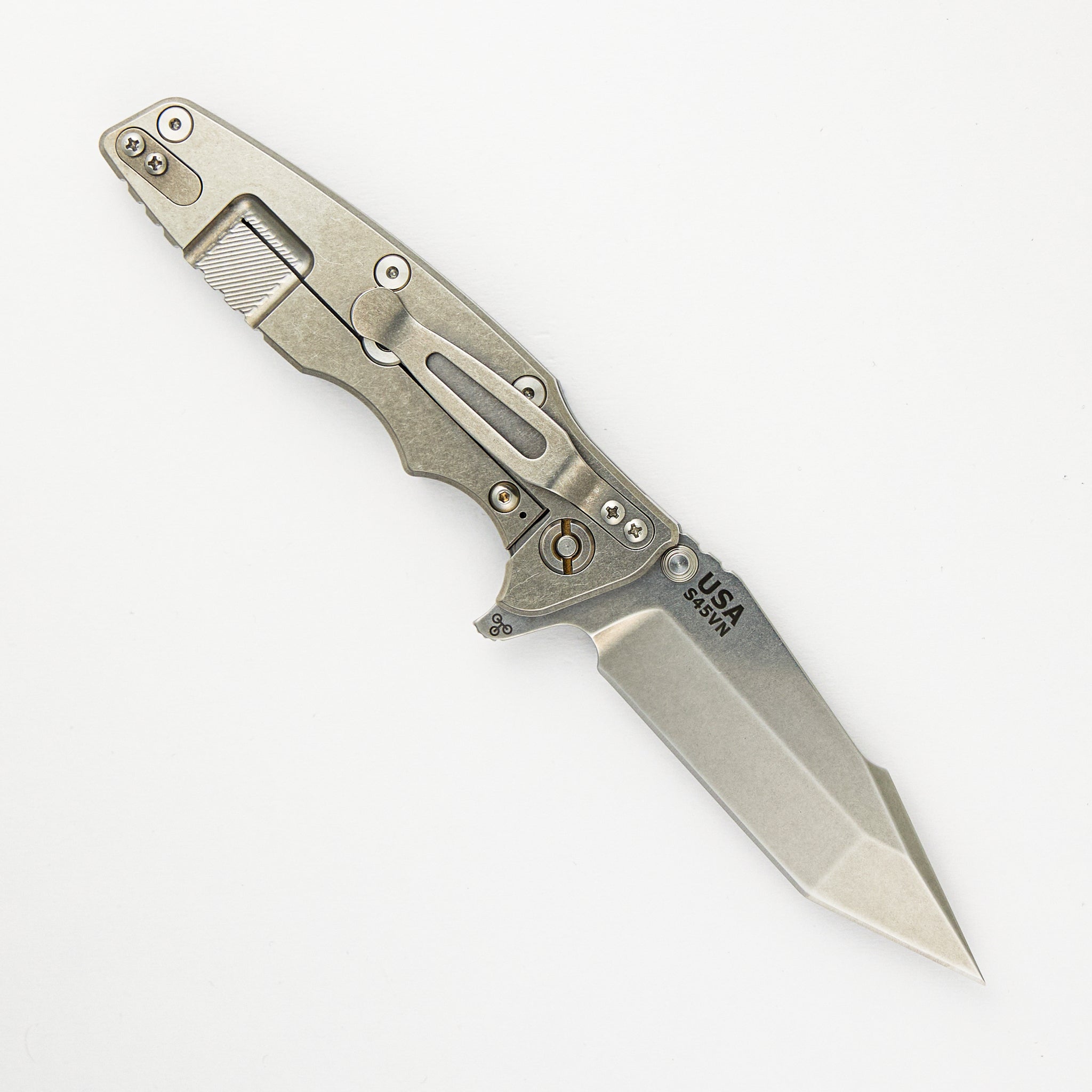 Hinderer Knives Eklipse 3.5" S45VN Harpoon Tanto Tri-Way Stonewash Black G10