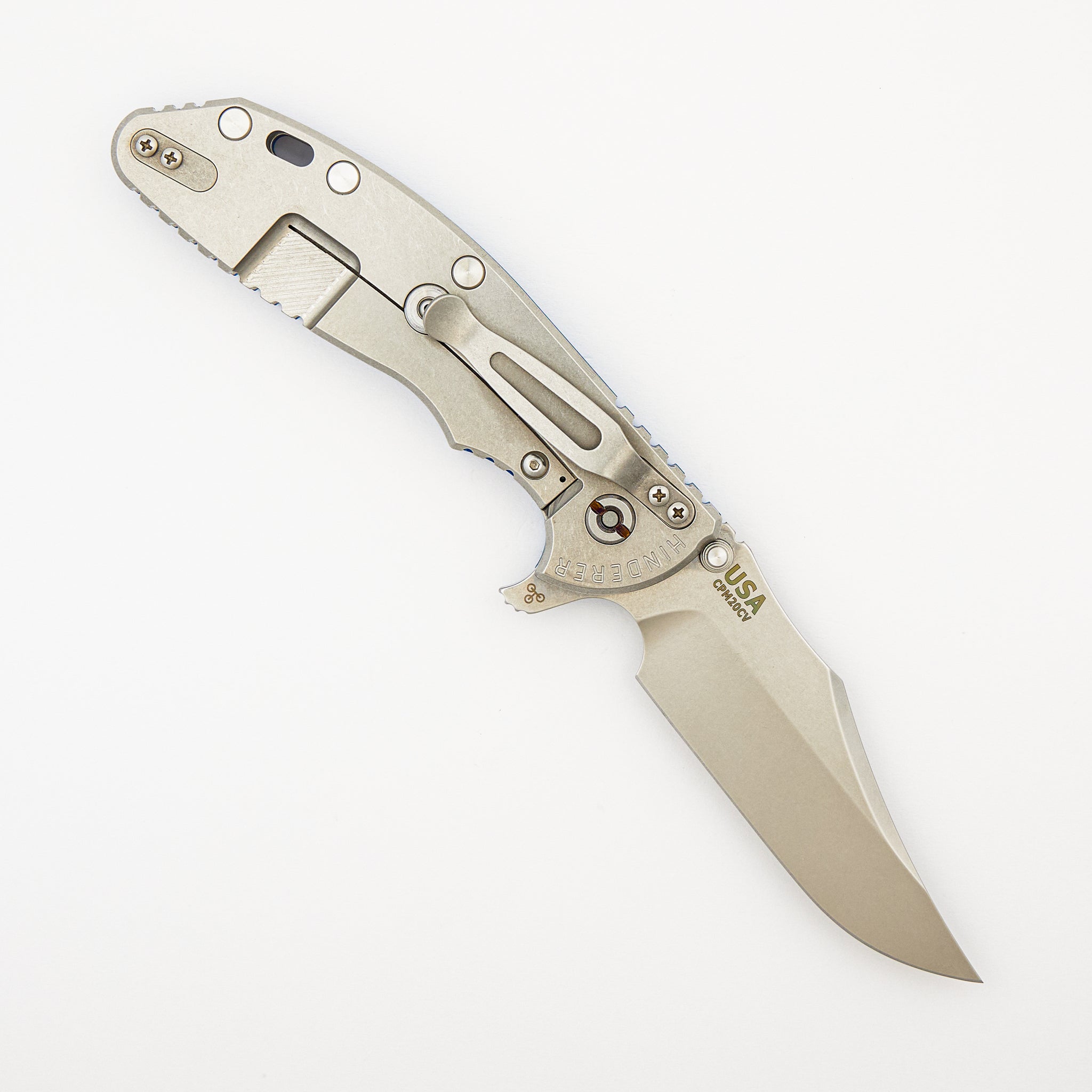 XM-24 4.0" - Bowie - Tri-Way - Stonewash - Blue G10