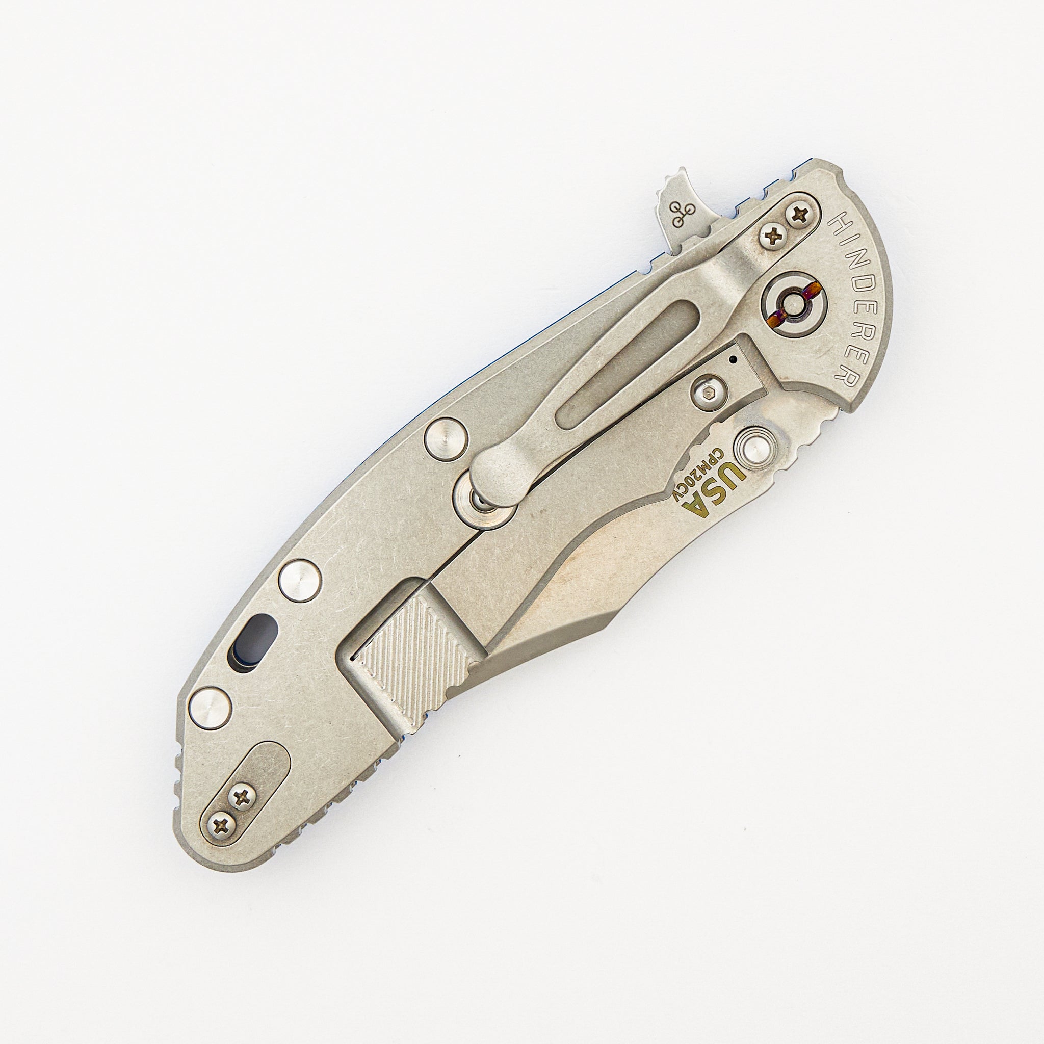 XM-24 4.0" - Bowie - Tri-Way - Stonewash - Blue G10