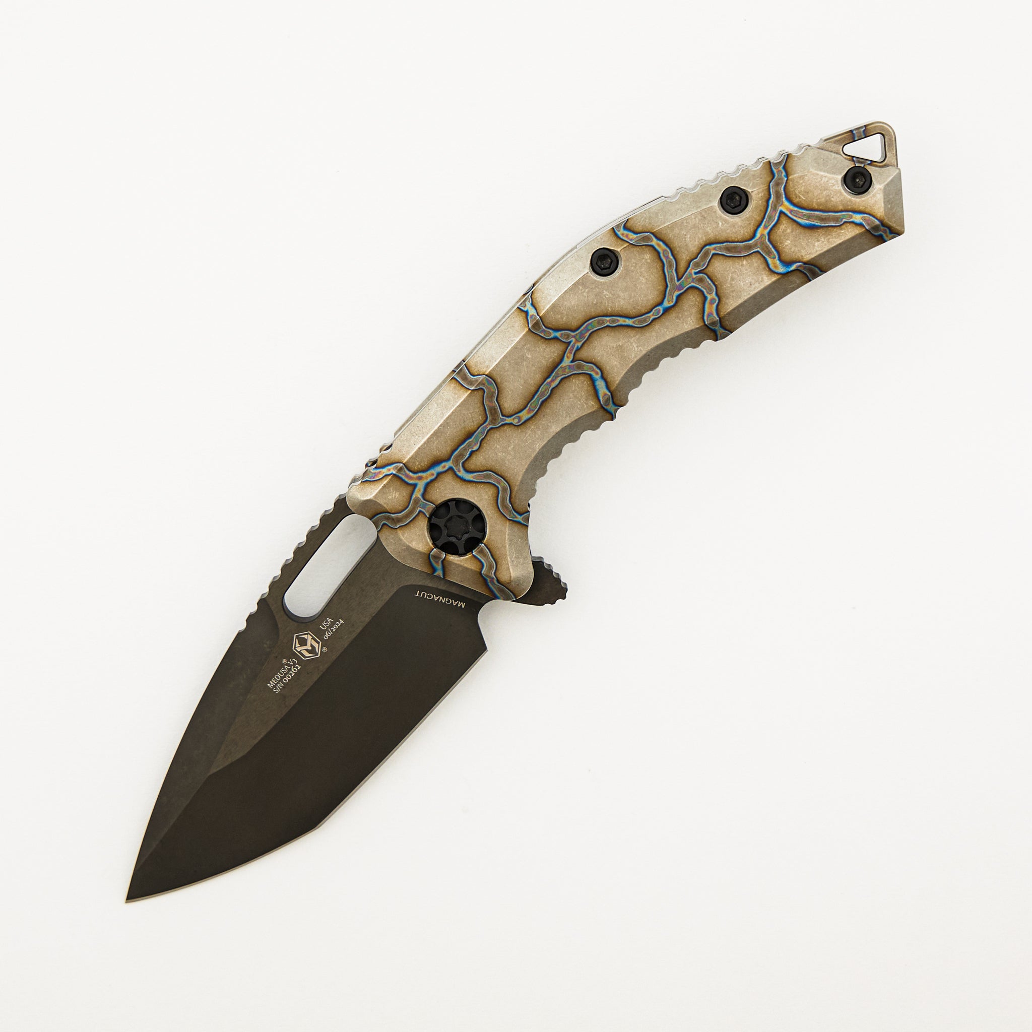 Medusa Manual - Tanto DLC Flamed Titanium Handle