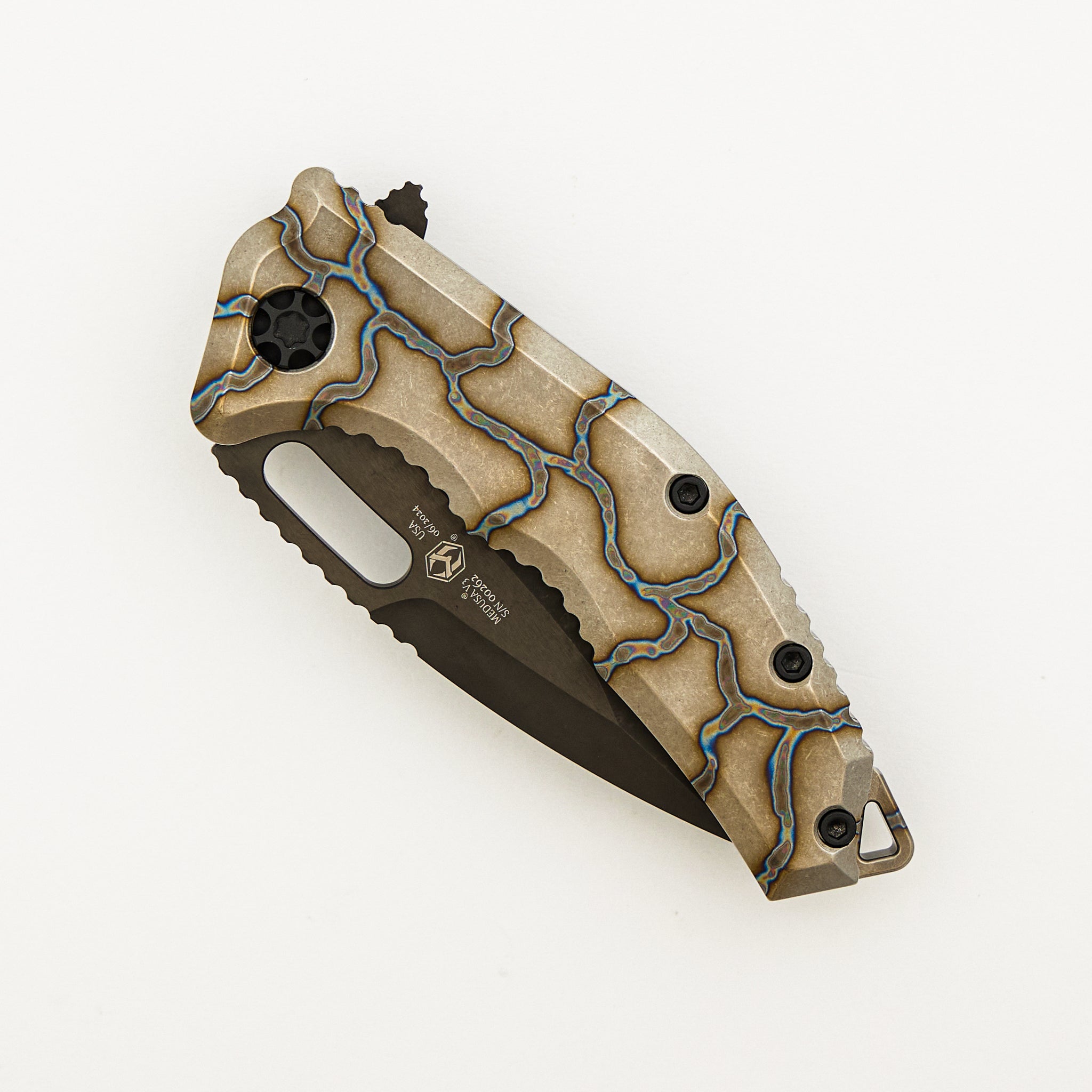 Medusa Manual - Tanto DLC Flamed Titanium Handle