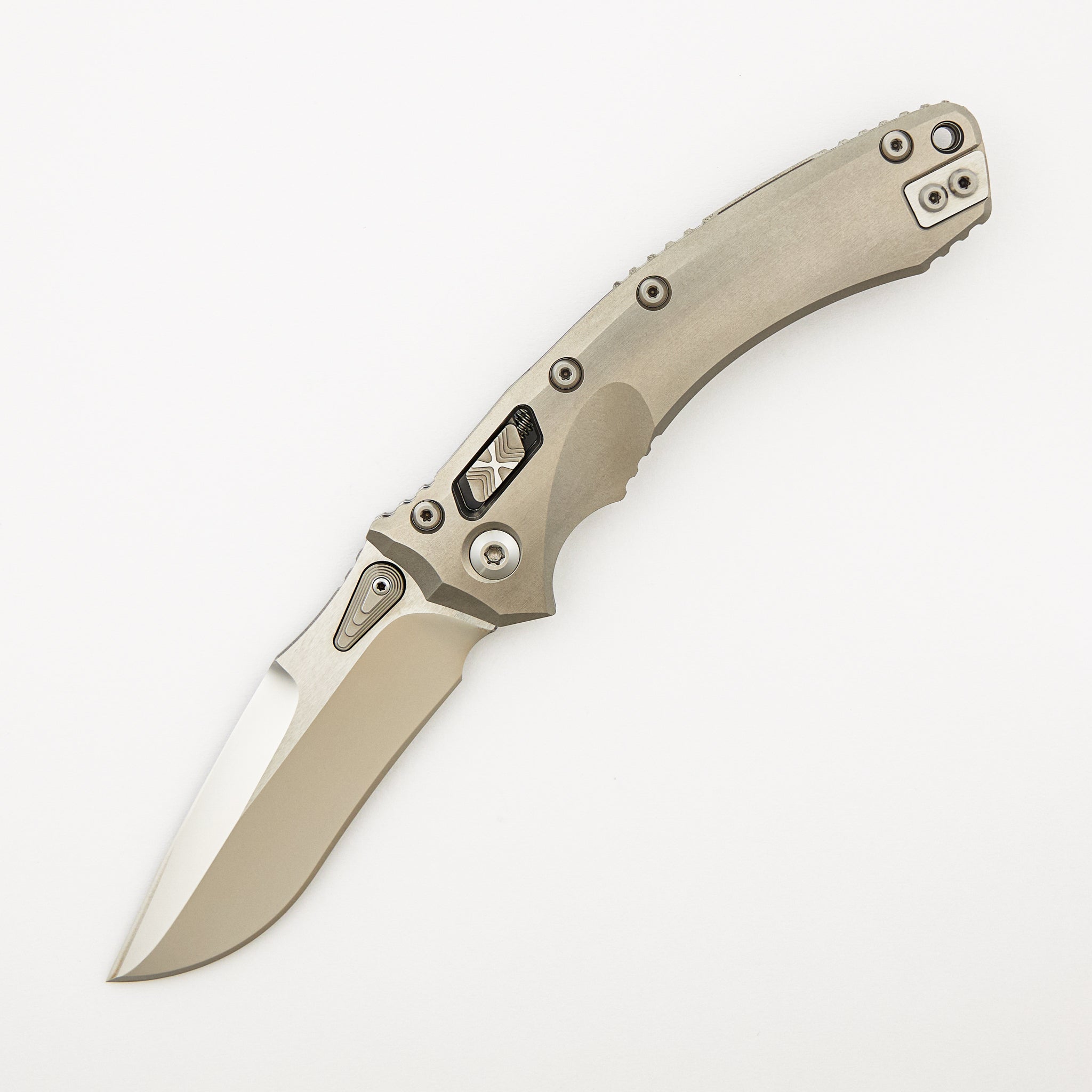 Marfione Custom Knives Amphibian - Mirror Polish - Double Vapor Blast Titanium