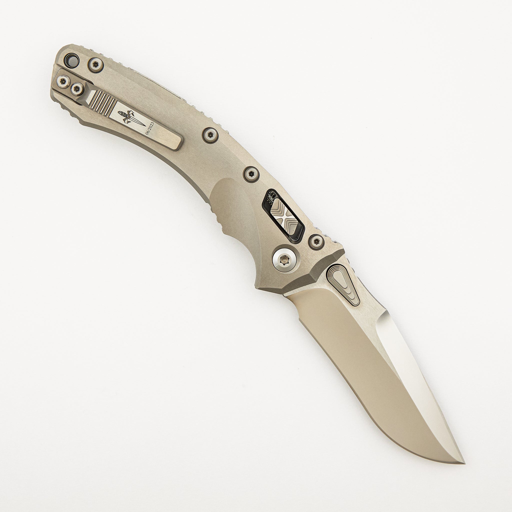 Marfione Custom Knives Amphibian - Mirror Polish - Double Vapor Blast Titanium