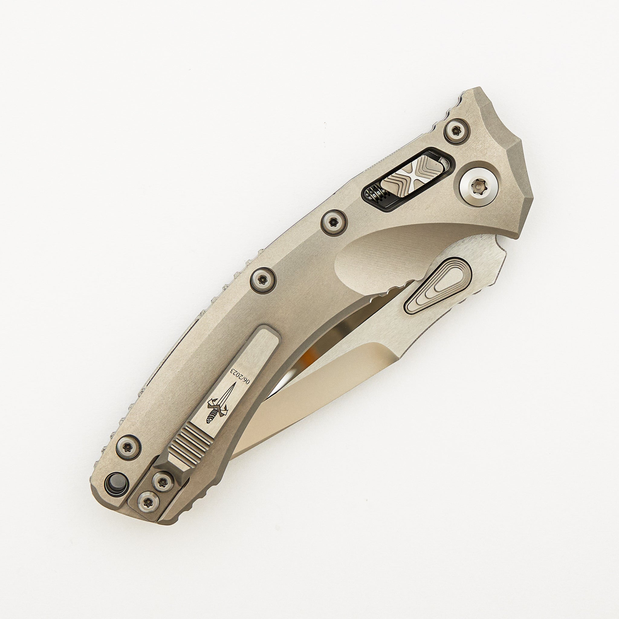 Marfione Custom Knives Amphibian - Mirror Polish - Double Vapor Blast Titanium