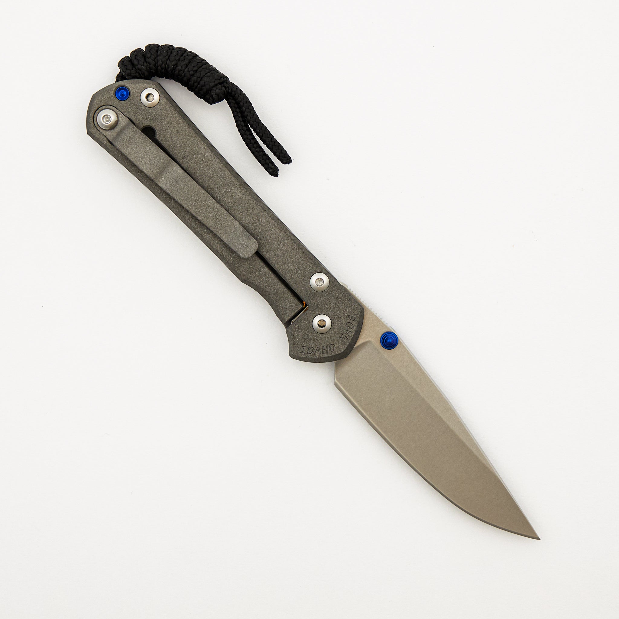 Small Sebenza 31 - Drop Point CPM S45VN Blade - Titanium Handle - Blue Double Thumb Lugs