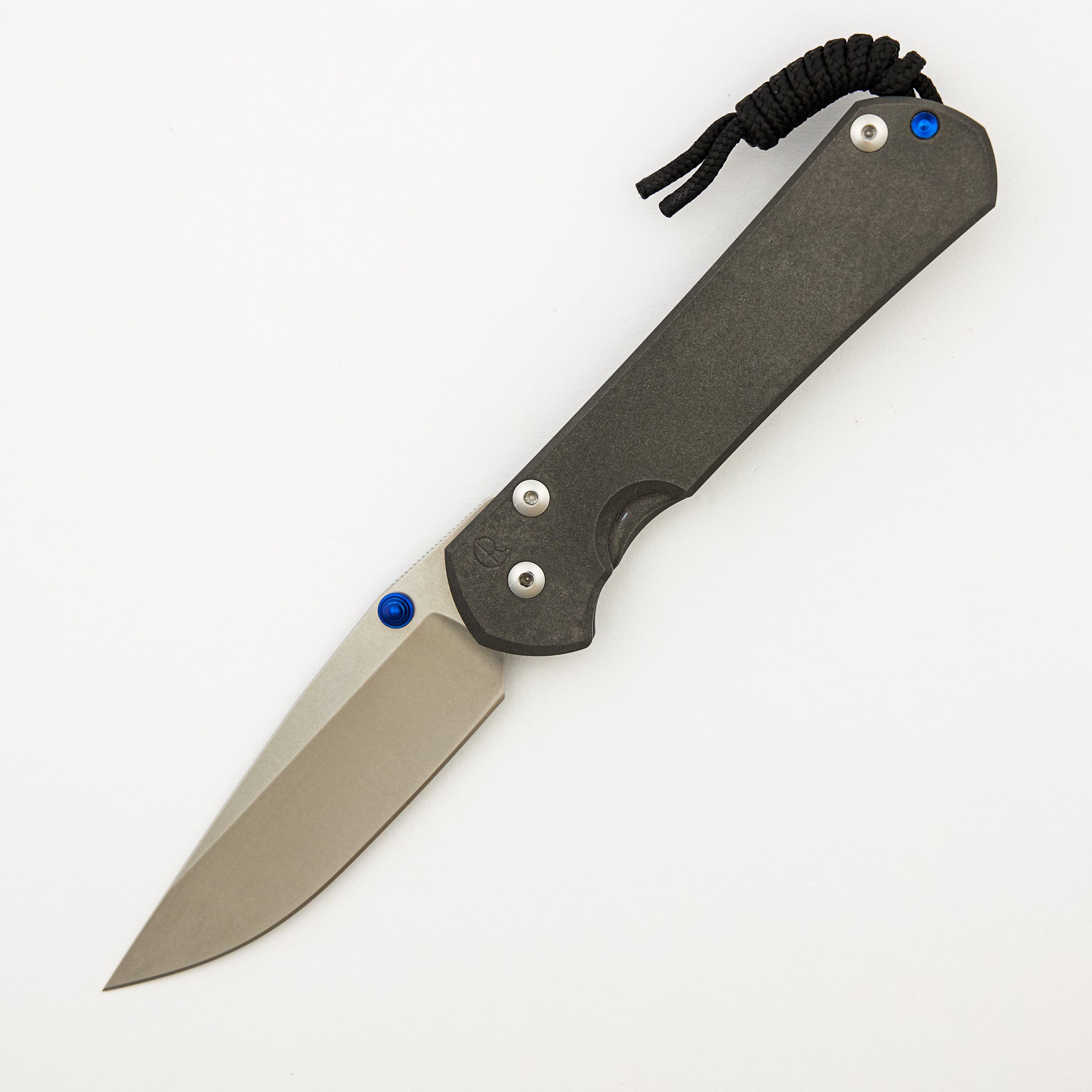 Large Sebenza 31 - Drop Point CPM S35VN Blade - Titanium Handle - Blue Double Thumb Lugs