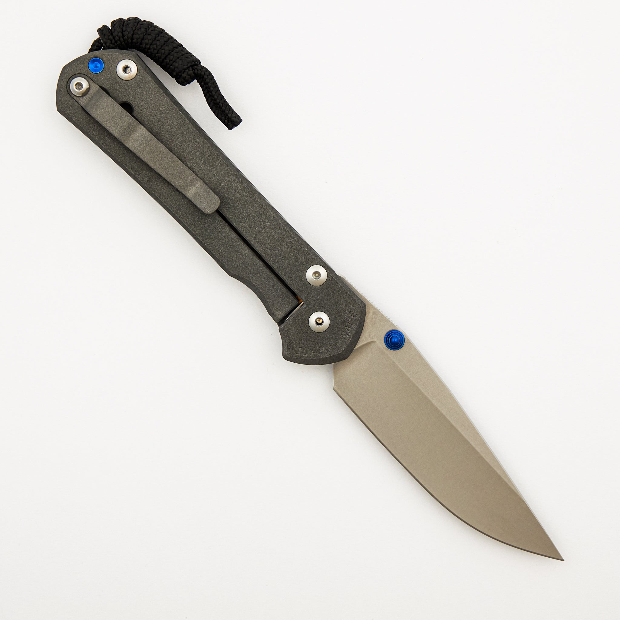 Large Sebenza 31 - Drop Point CPM S35VN Blade - Titanium Handle - Blue Double Thumb Lugs