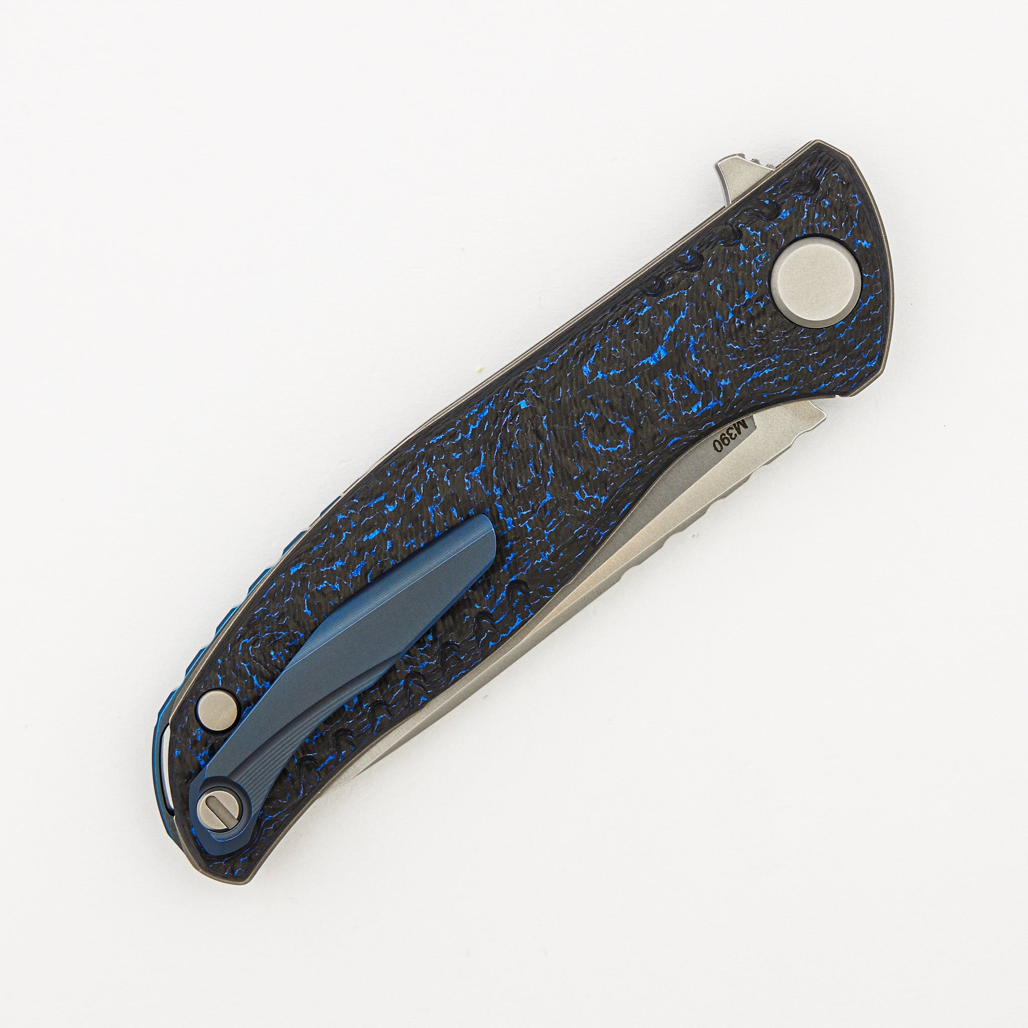 F3 NS - M390 Blade - Blue Carbon Fiber Handle - MRBS