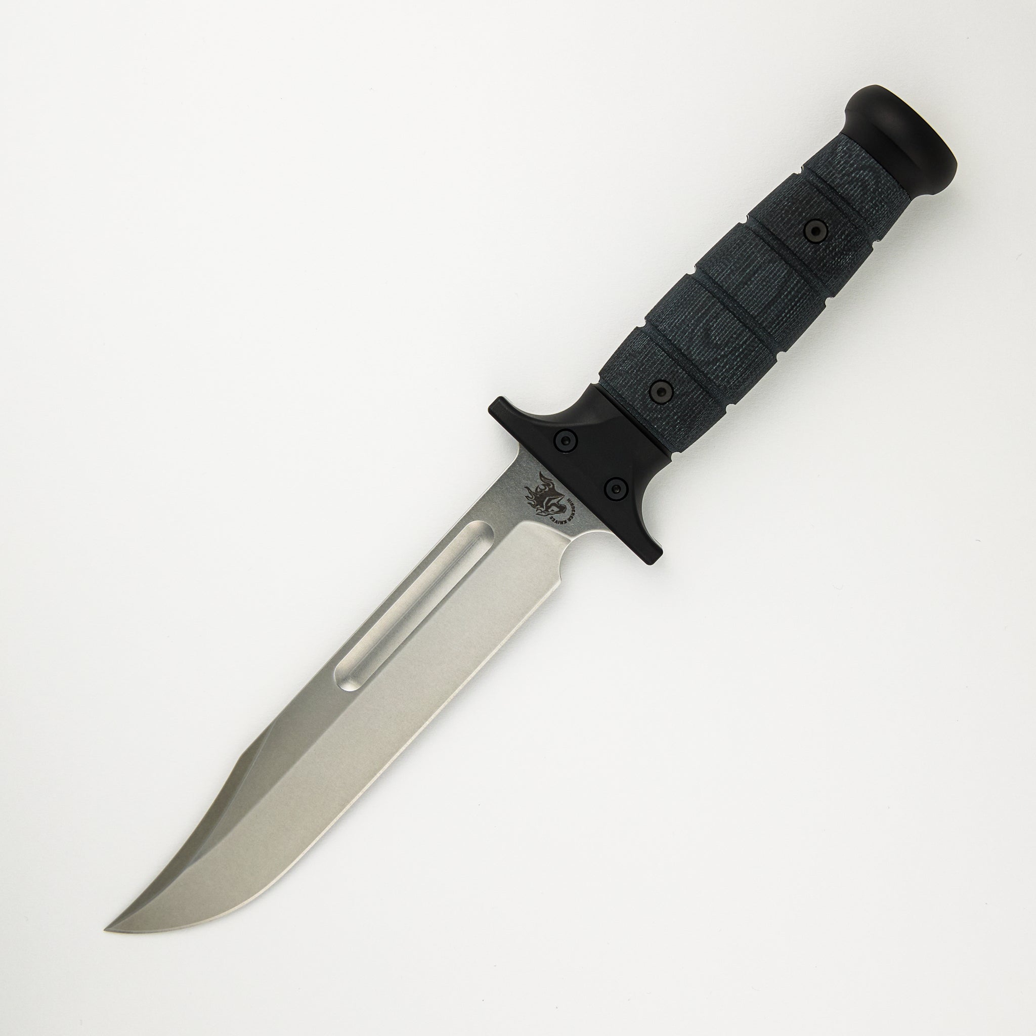 Hinderer Knives Kabar 3V Stonewash Double Black Micarta