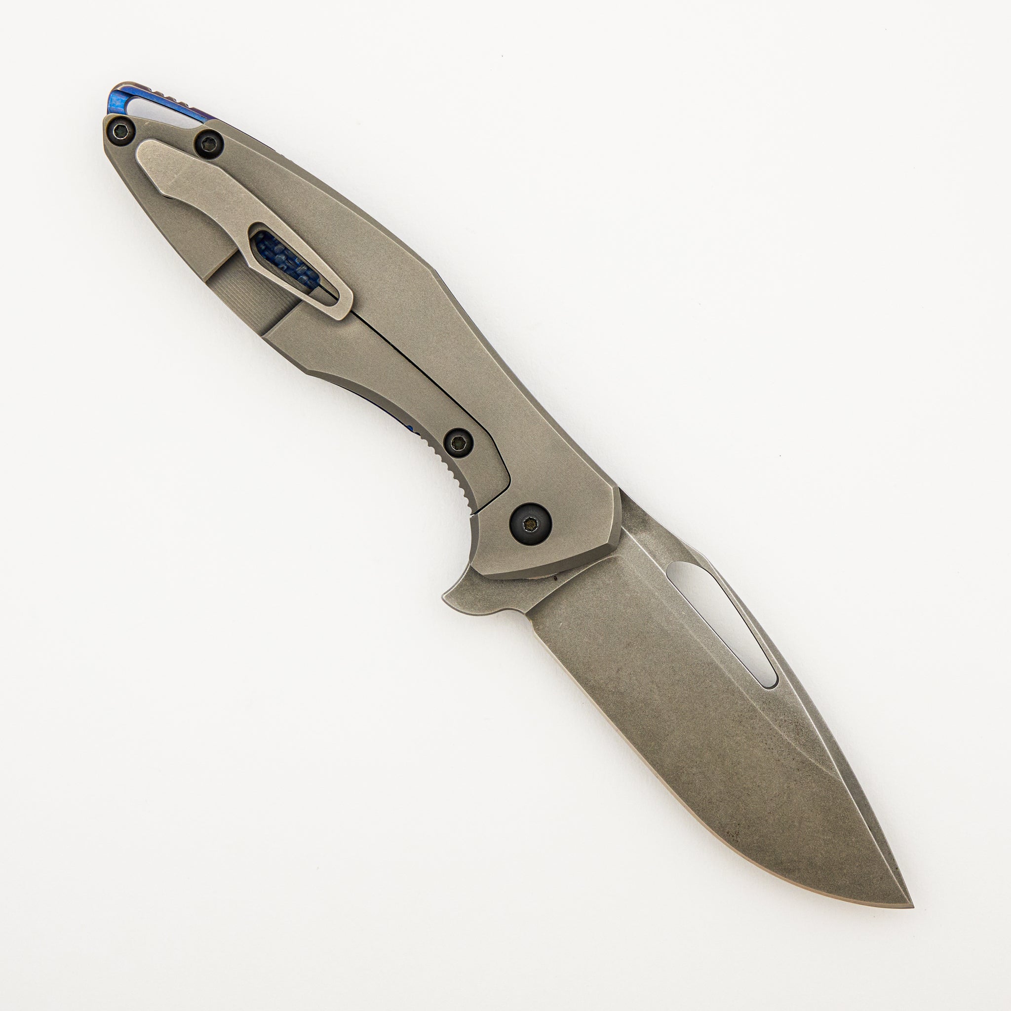 Arius - Titanium/Blue Twill Handle - CTS-XHP Blade