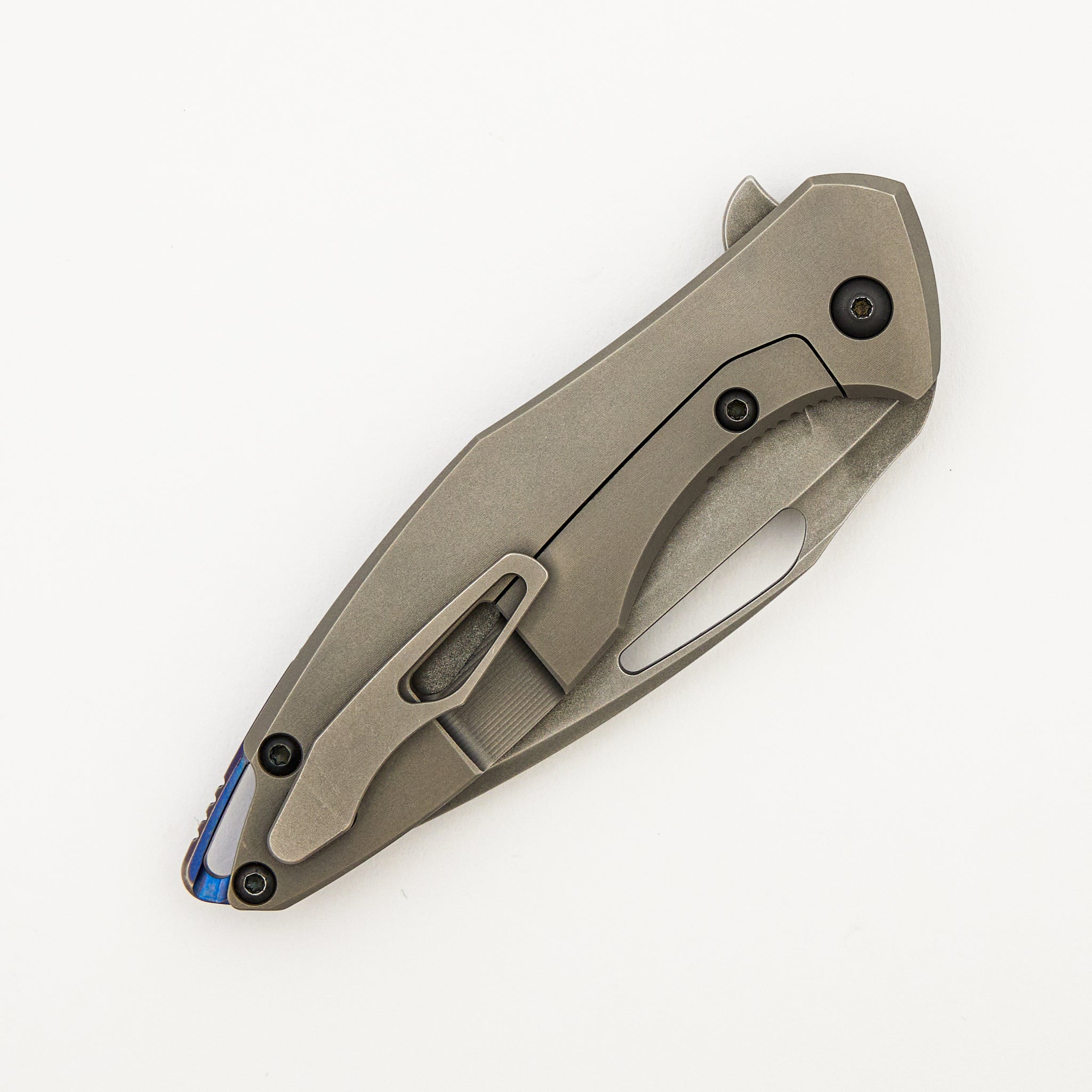 Arius - Titanium/Blue Twill Handle - CTS-XHP Blade