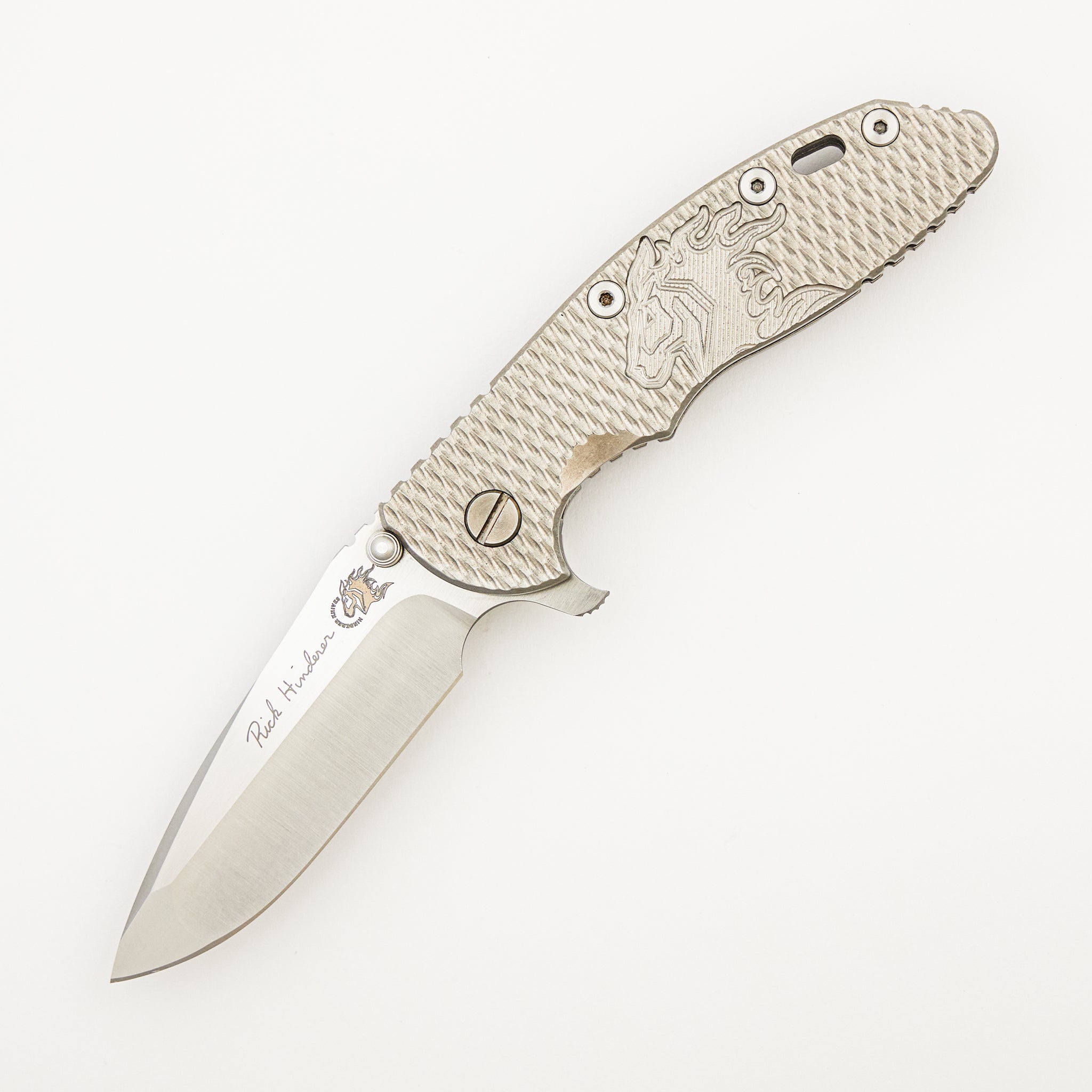 Custom XM-18 - Gen. 4 - Spanto Blade - Textured Titanium Handle