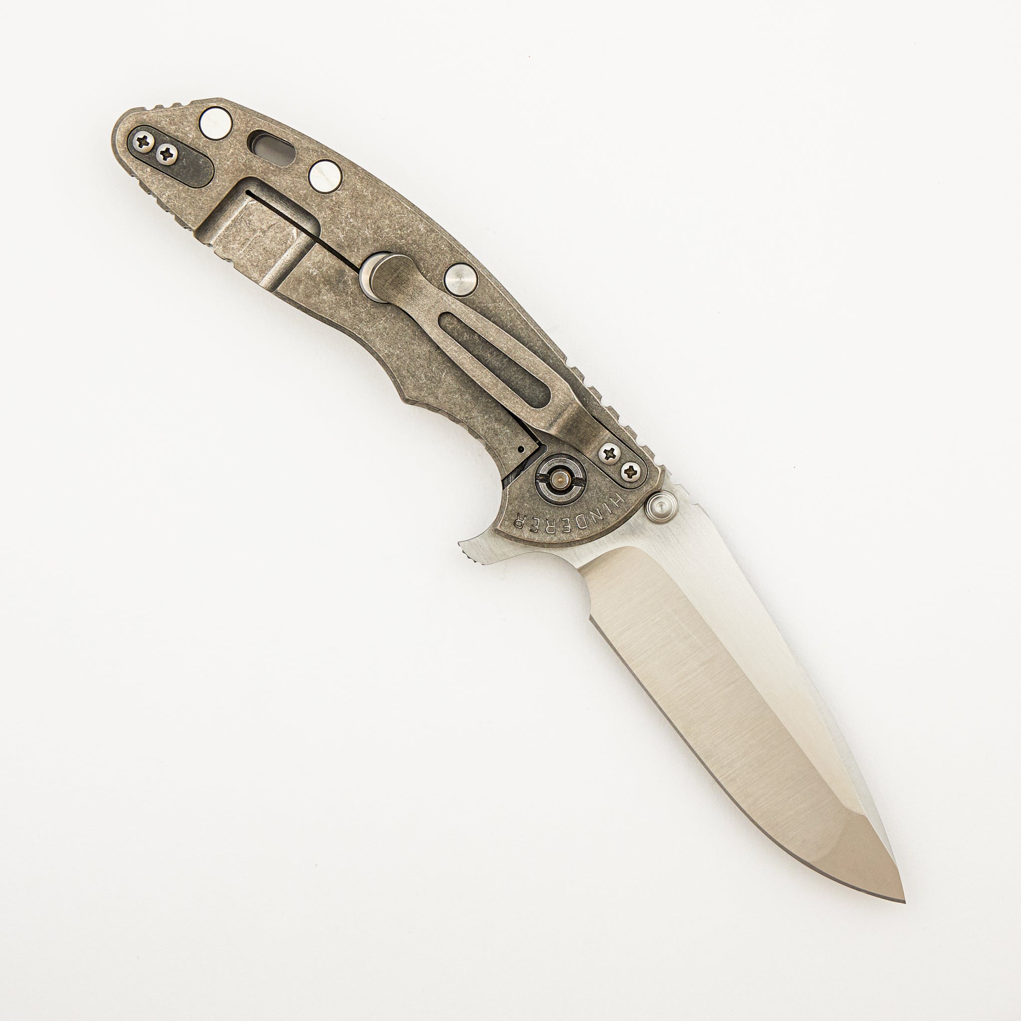 Custom XM-18 - Gen. 4 - Spanto Blade - Textured Titanium Handle